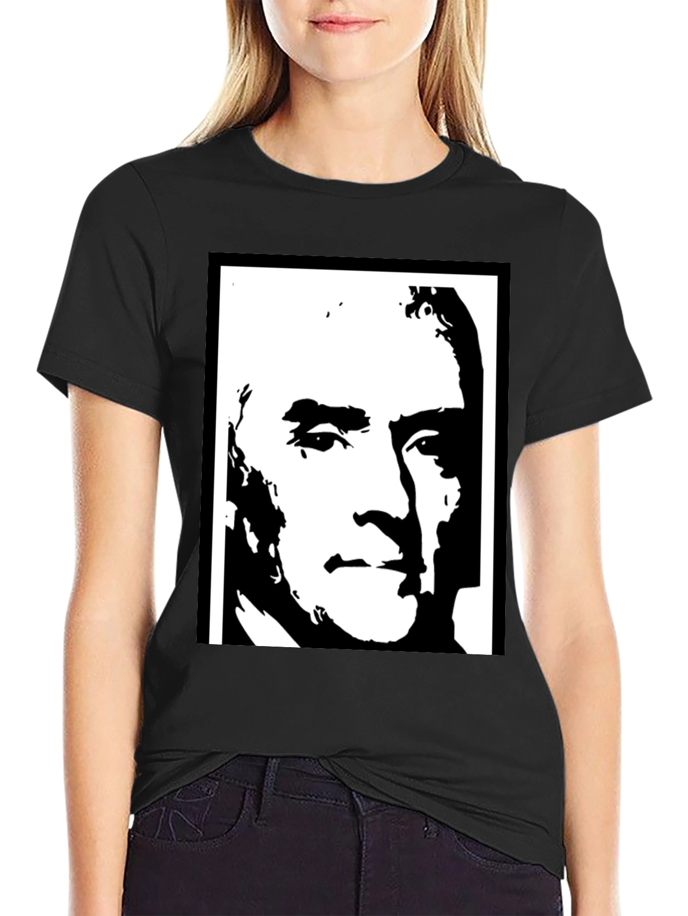 Bold Graphic Tee - Monochrome Portrait Design