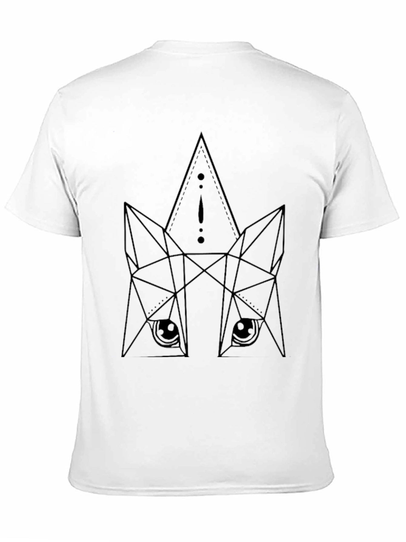 Geometric Fox Graphic Tee - Modern Animal Art Shirt