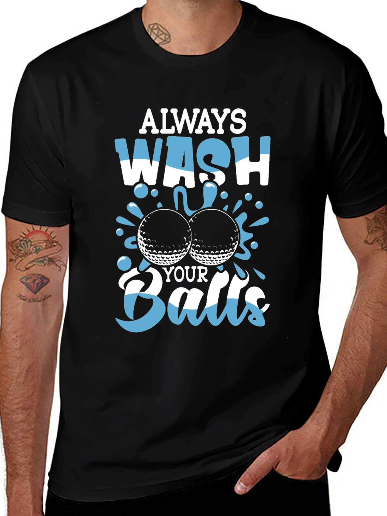 Wash Your Balls T-Shirt - Golf Humor