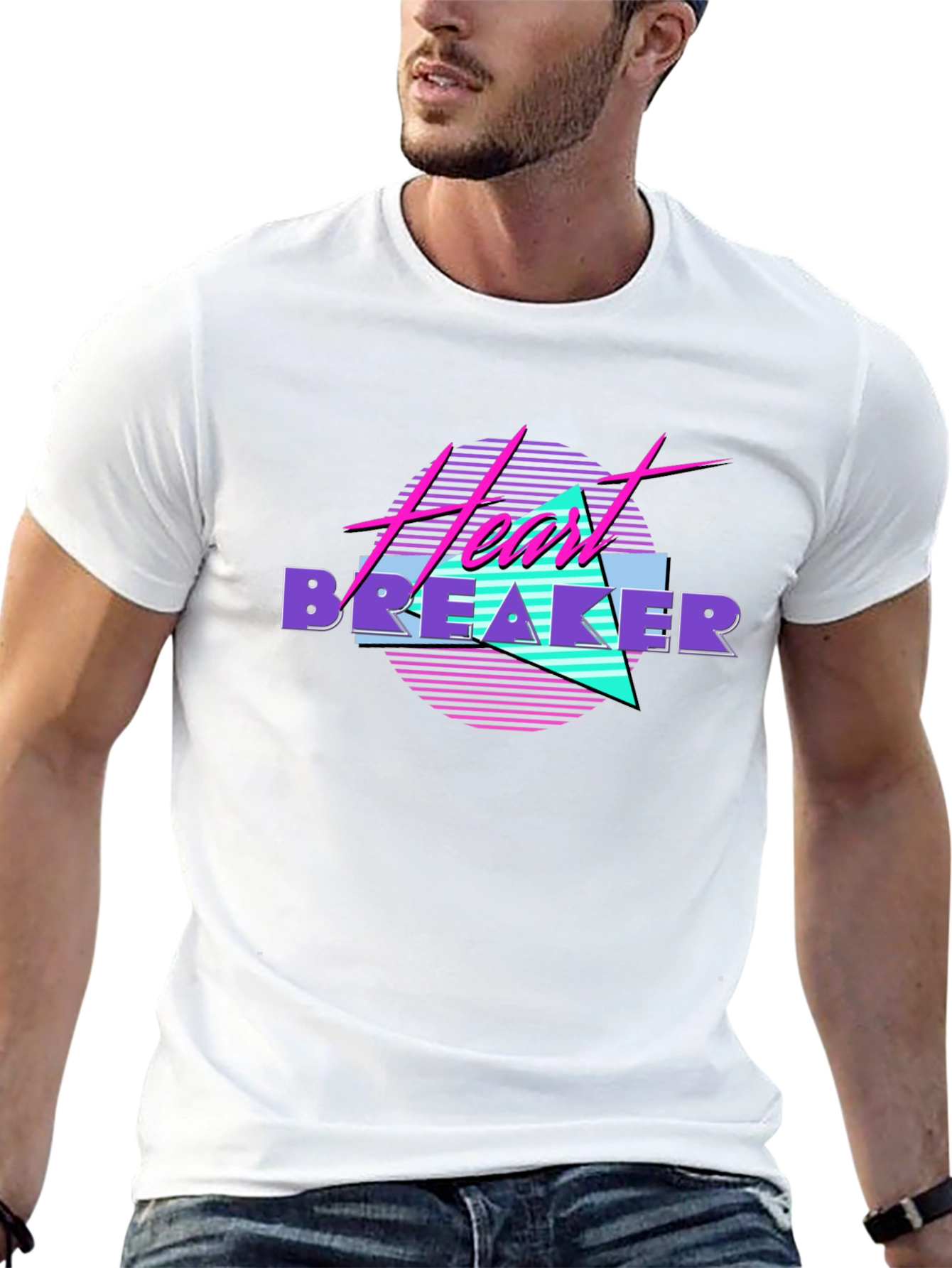 Heartbreaker 80s Style Black T-Shirt
