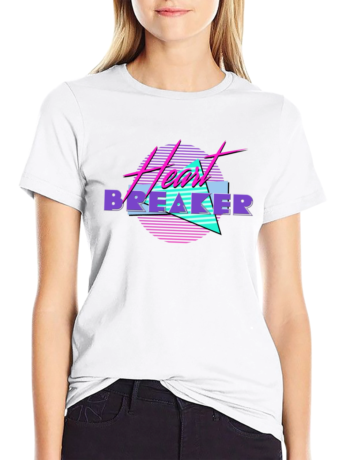 Heartbreaker 80s Style Black T-Shirt
