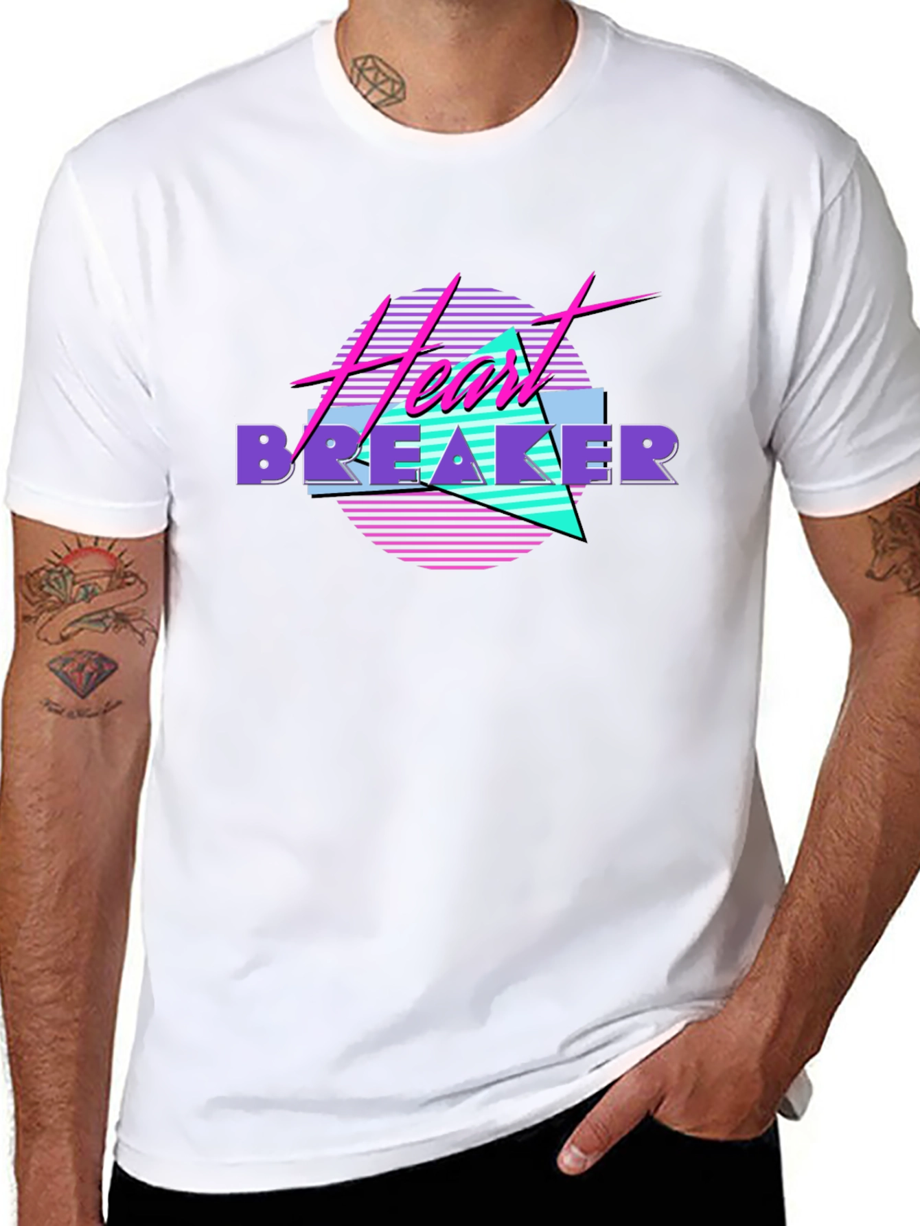 Heartbreaker 80s Style Black T-Shirt