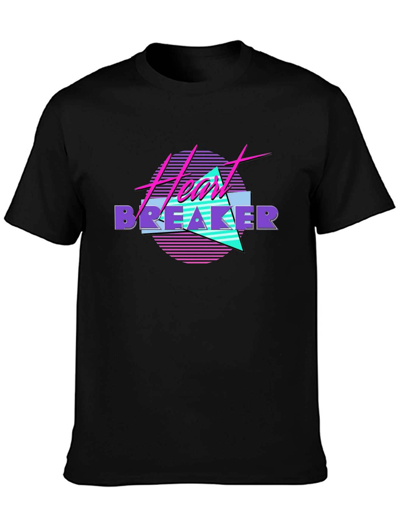 Heartbreaker 80s Style Black T-Shirt