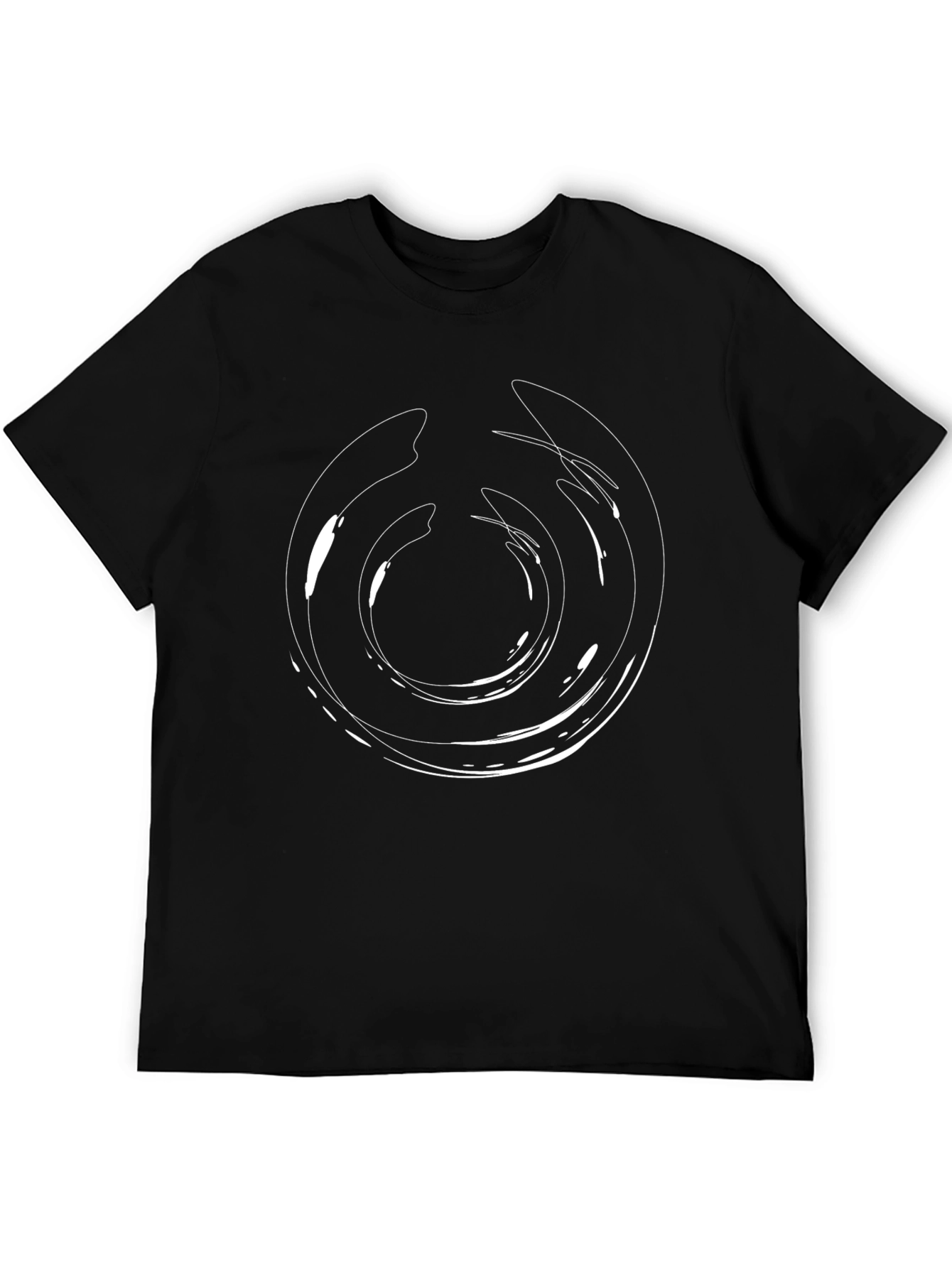 Abstract Circle Graphic Tee - Modern Style