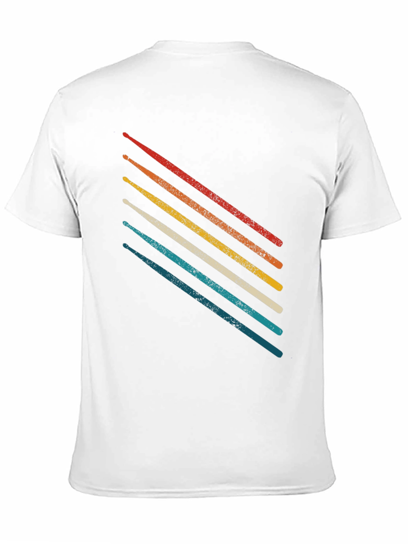 Retro Drum Sticks Graphic Tee - Musician Style