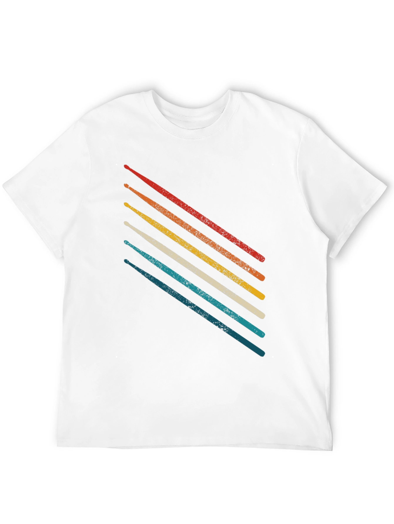 Retro Drum Sticks Graphic Tee - Musician Style