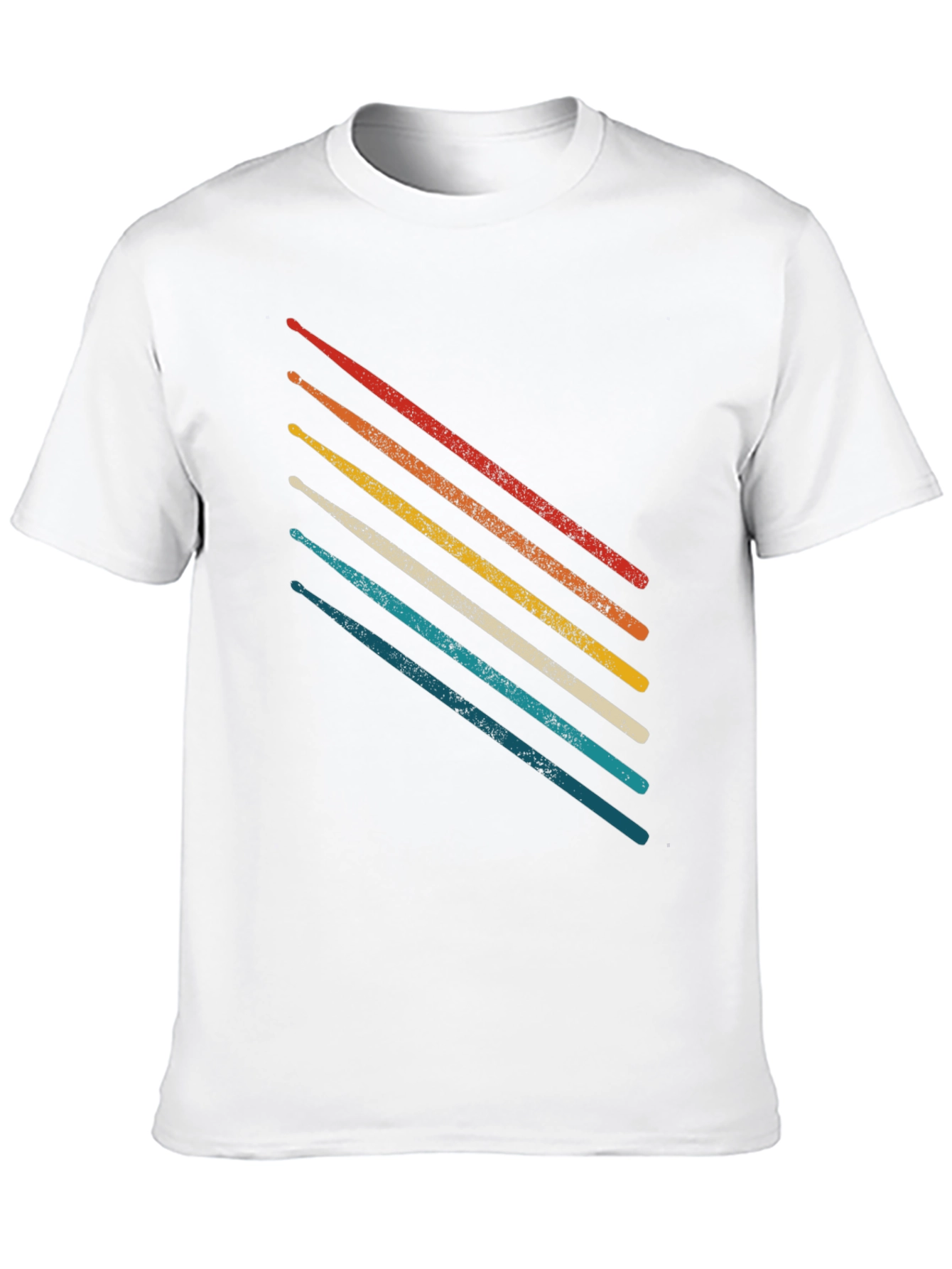 Retro Drum Sticks Graphic Tee - Musician Style