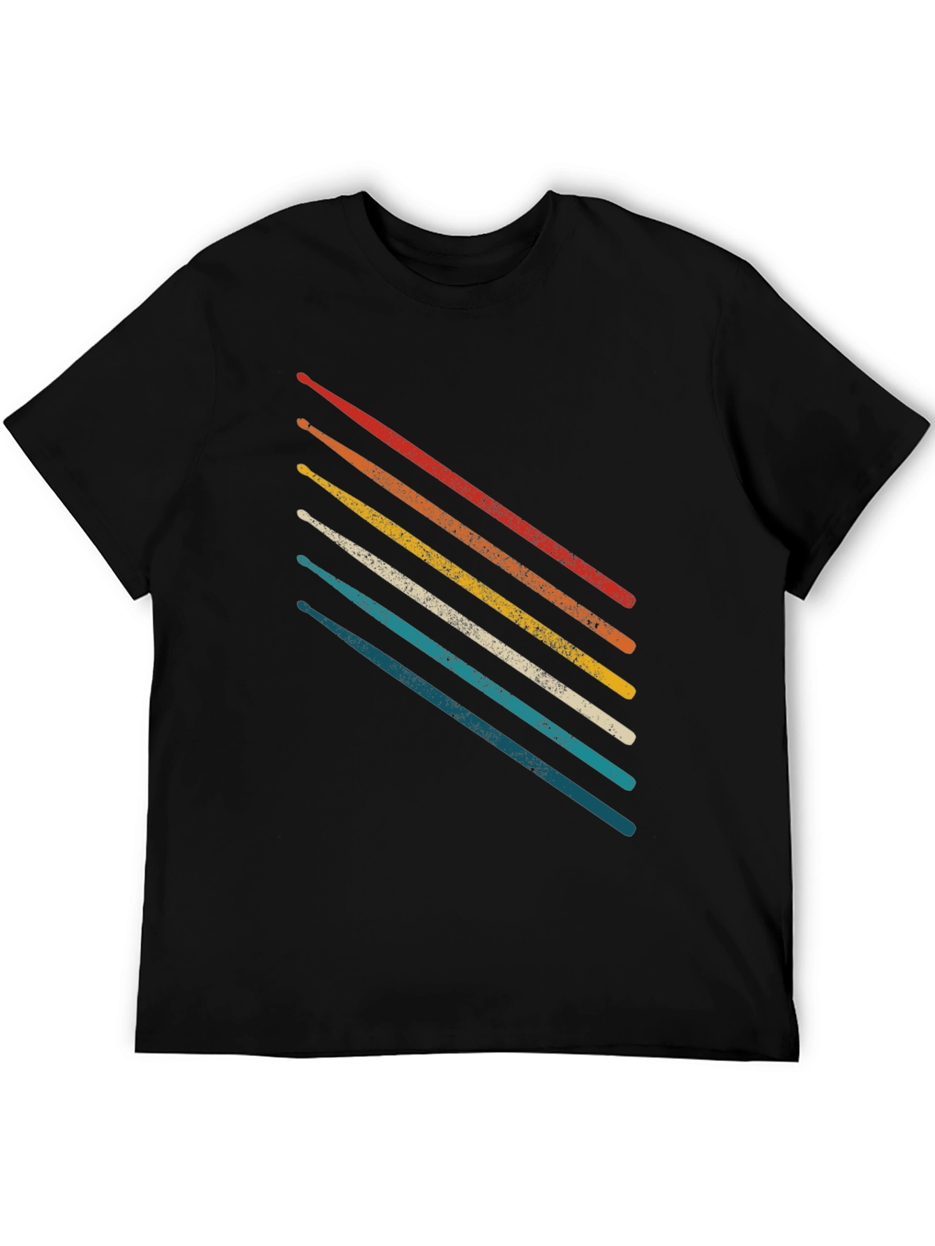 Retro Drum Sticks Graphic Tee - Musician Style