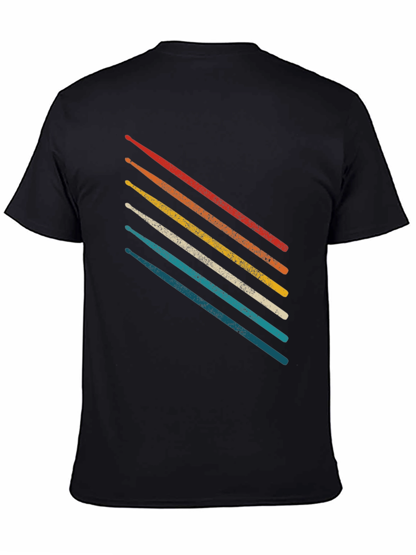 Retro Drum Sticks Graphic Tee - Musician Style