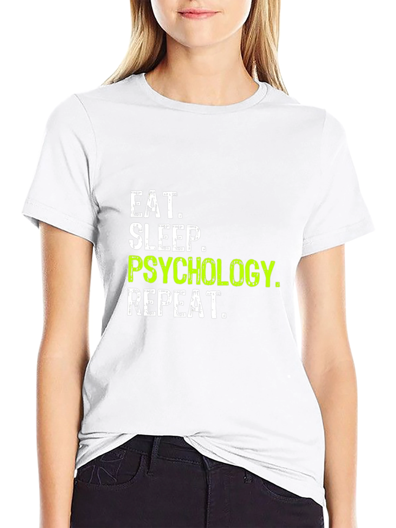 Eat Sleep Psychology Repeat Black T-Shirt