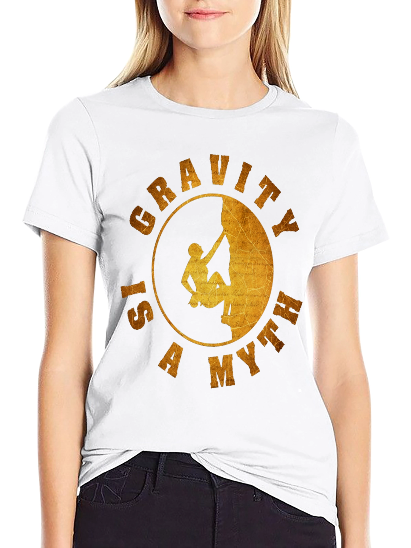Gravity is a Myth T-Shirt - Rock Climbing Design