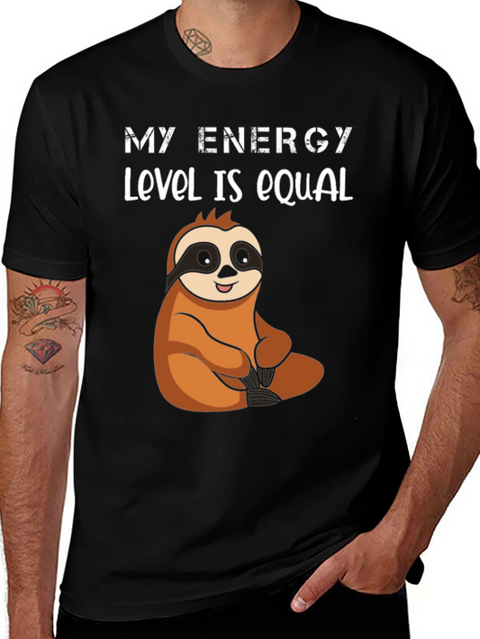 My Energy Level is Equal Sloth Graphic Tee
