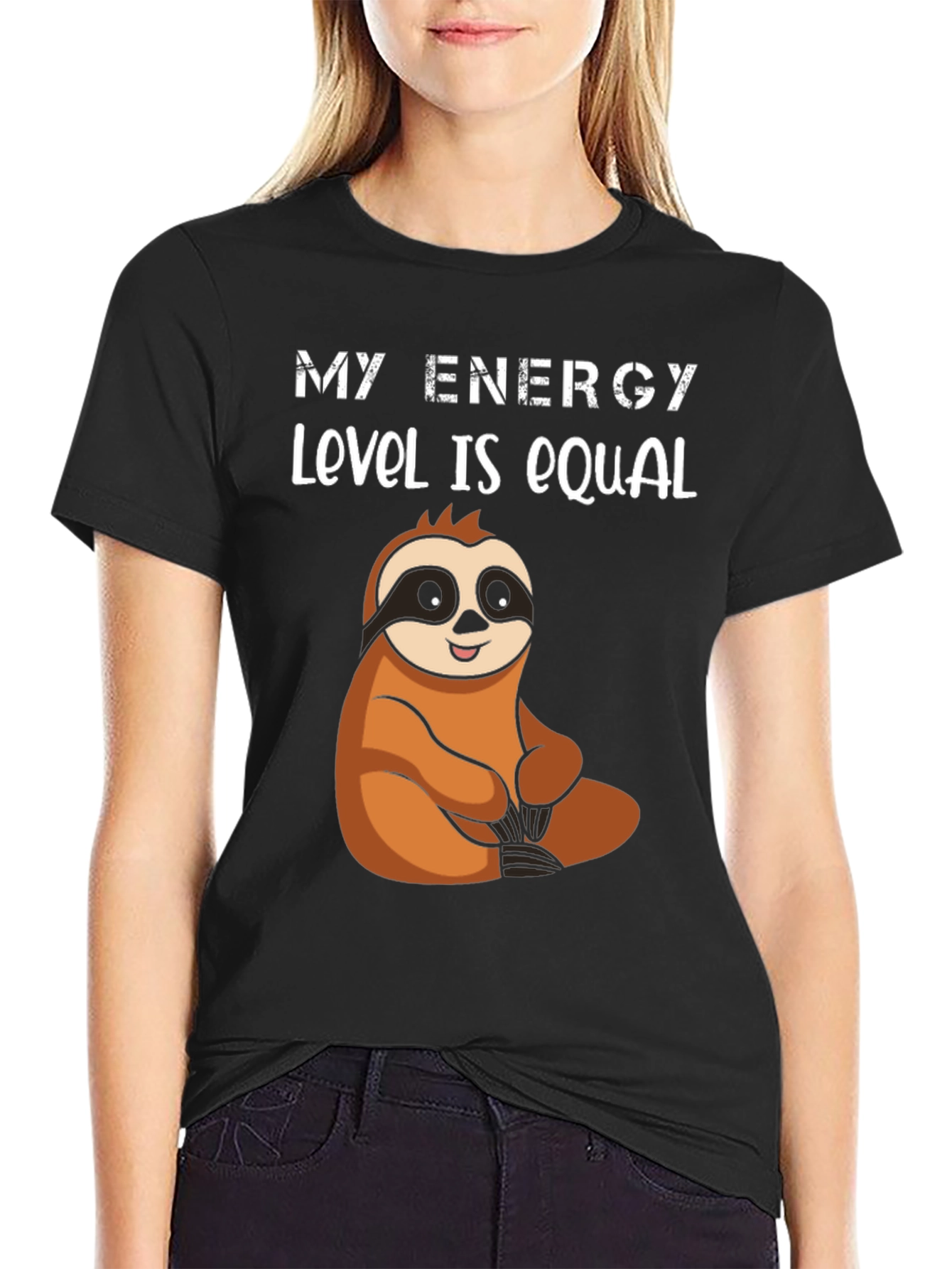My Energy Level is Equal Sloth Graphic Tee