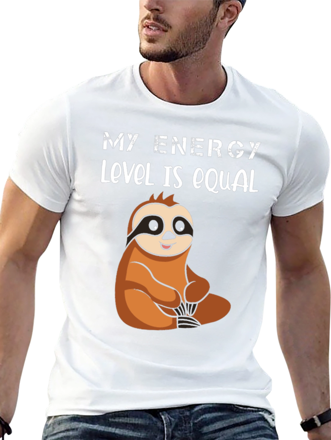 My Energy Level is Equal Sloth Graphic Tee