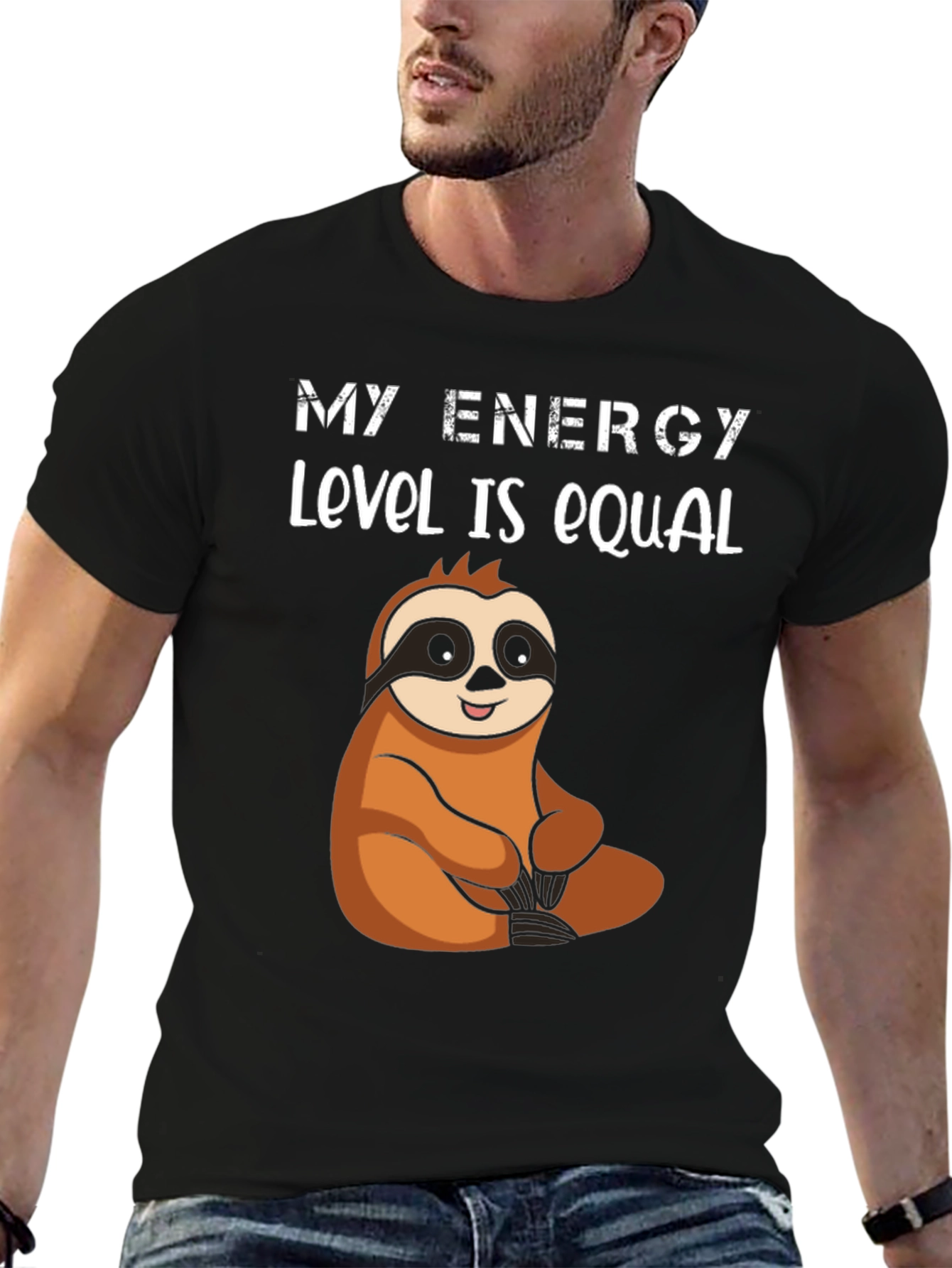 My Energy Level is Equal Sloth Graphic Tee