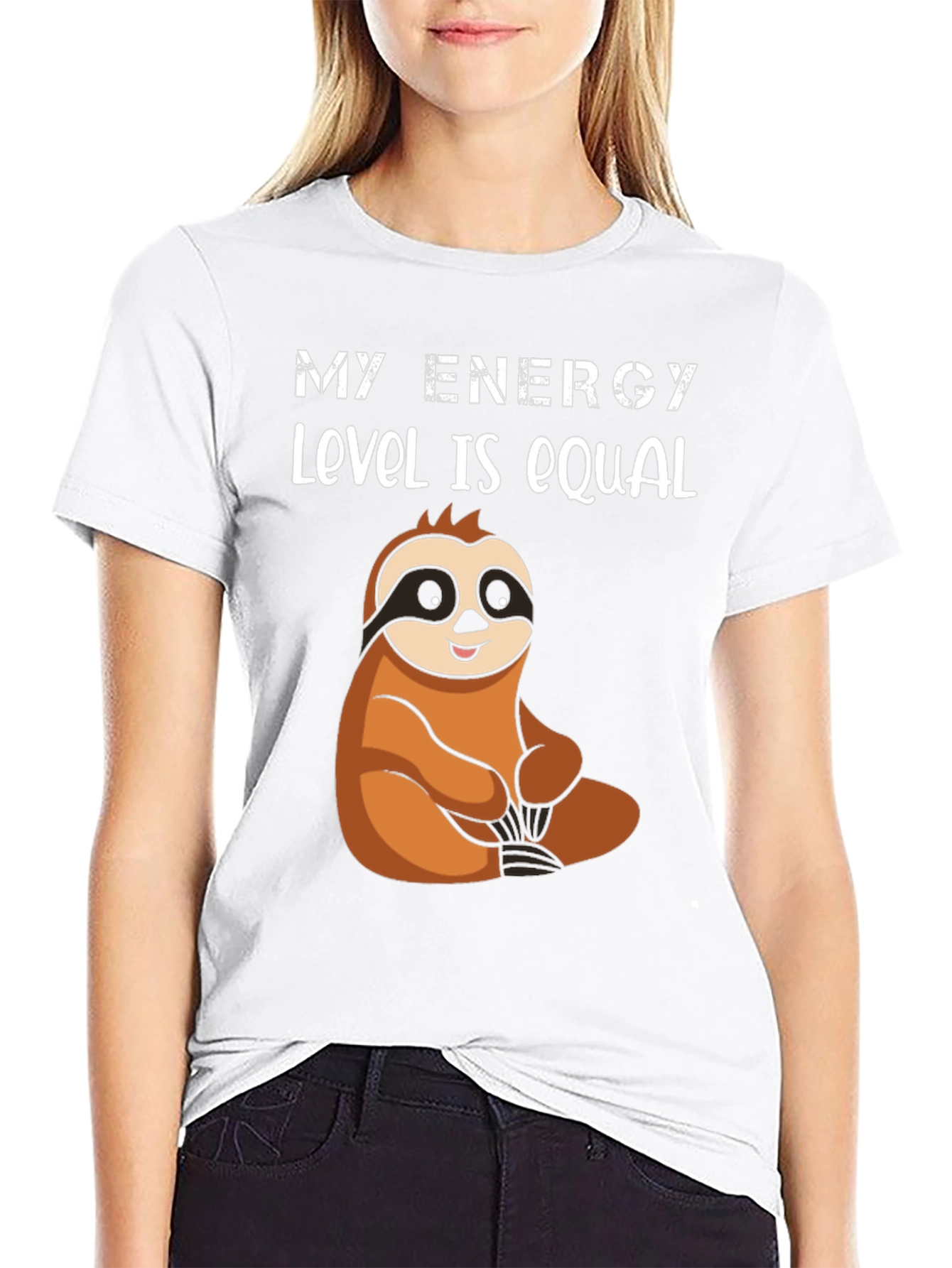 My Energy Level is Equal Sloth Graphic Tee