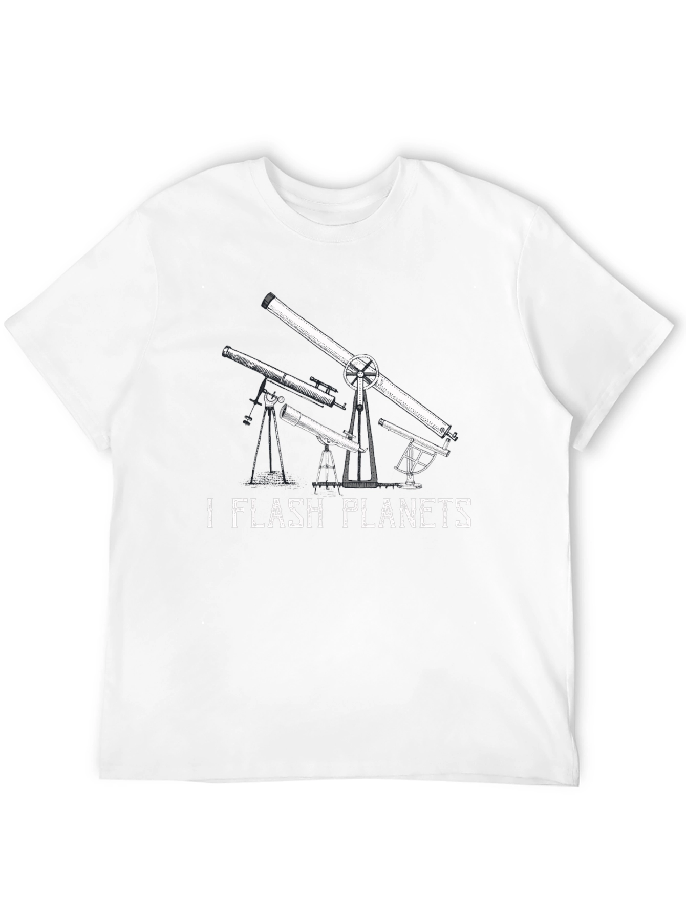 I Flash Planets Black Graphic Tee