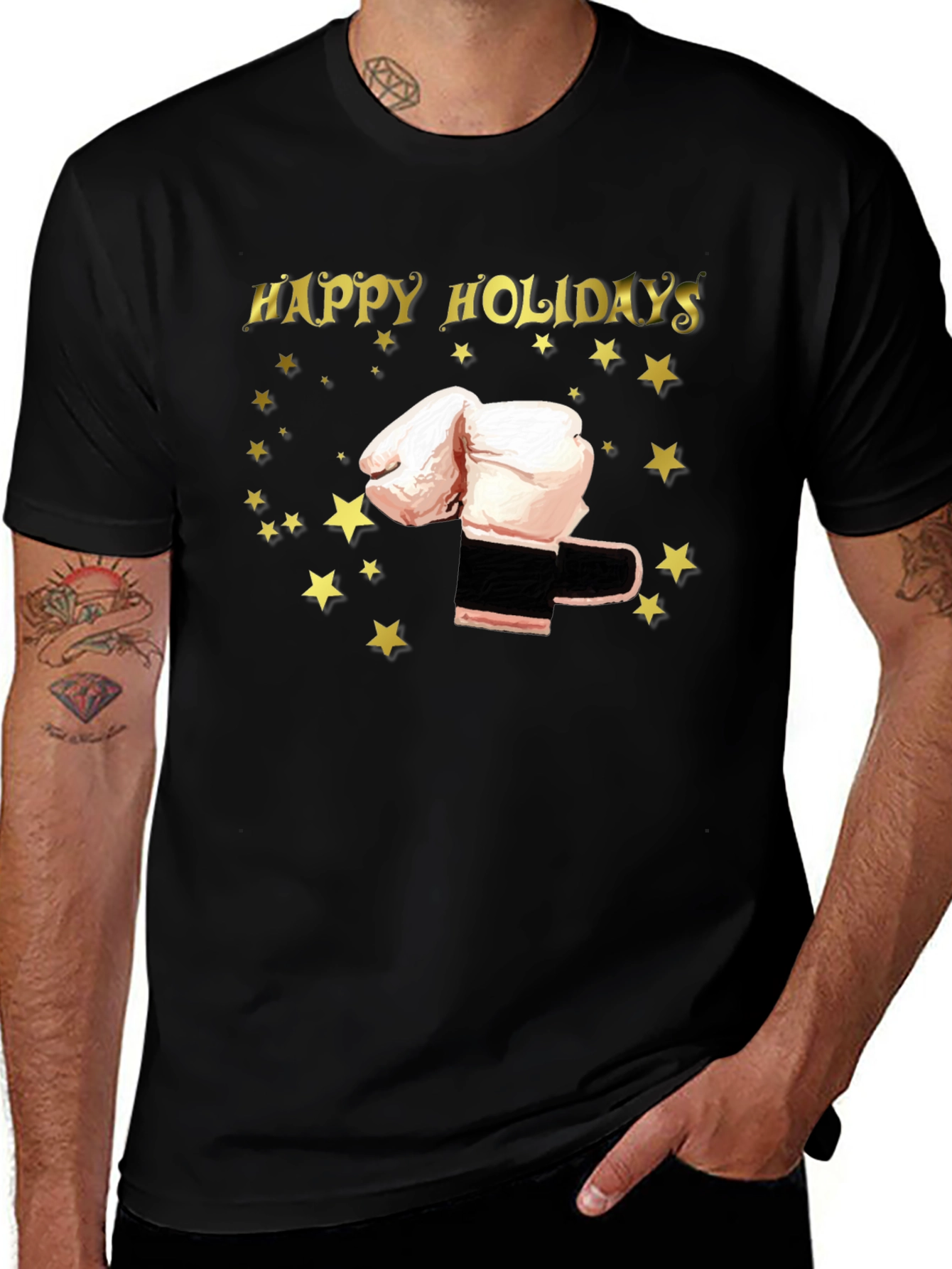 Happy Holidays Boxing Gloves T-Shirt