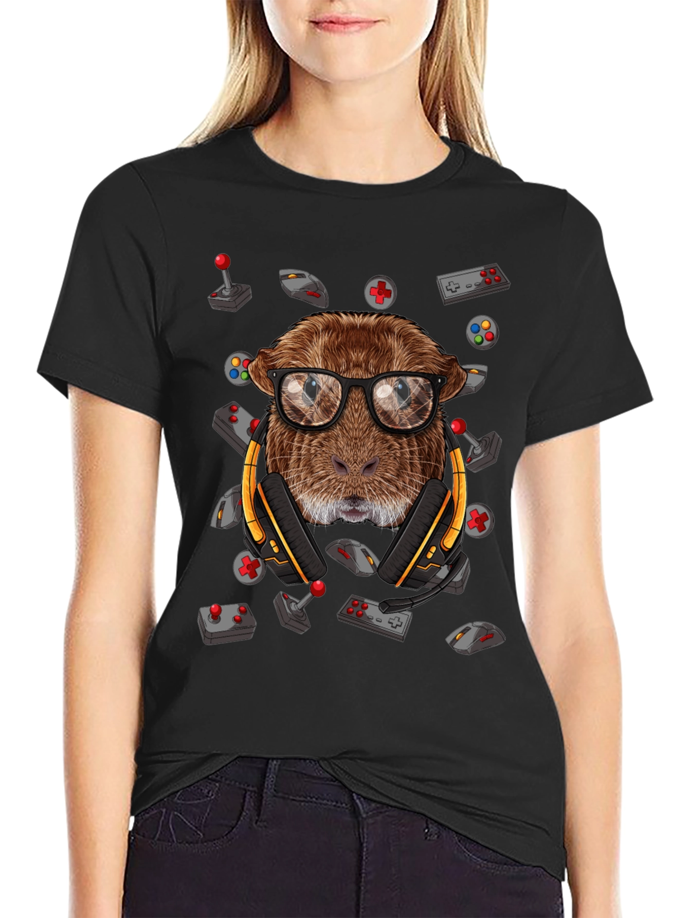 Gamer Otter T-Shirt - Geeky Animal Tee