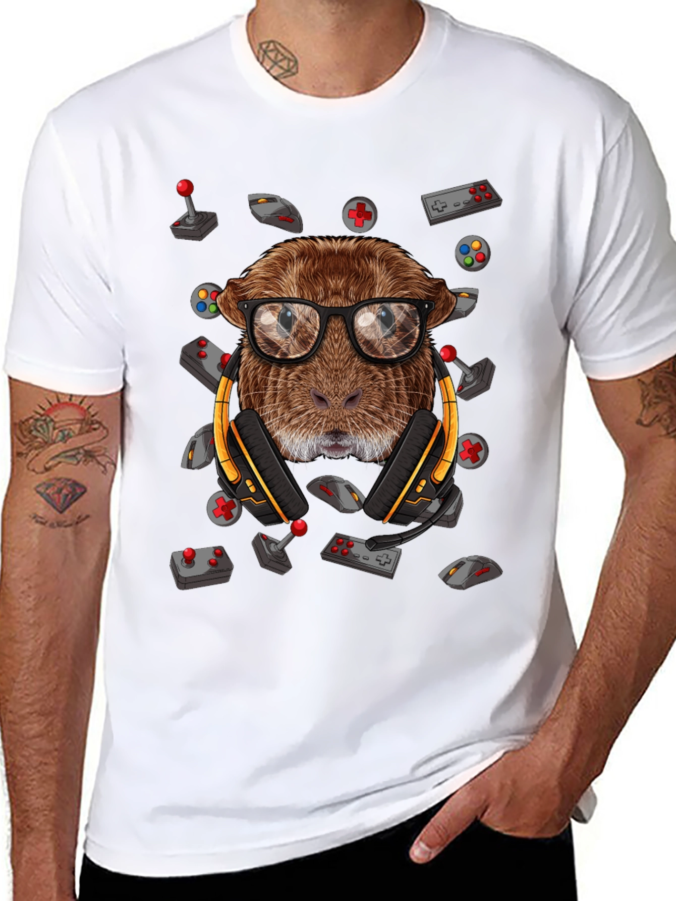 Gamer Otter T-Shirt - Geeky Animal Tee