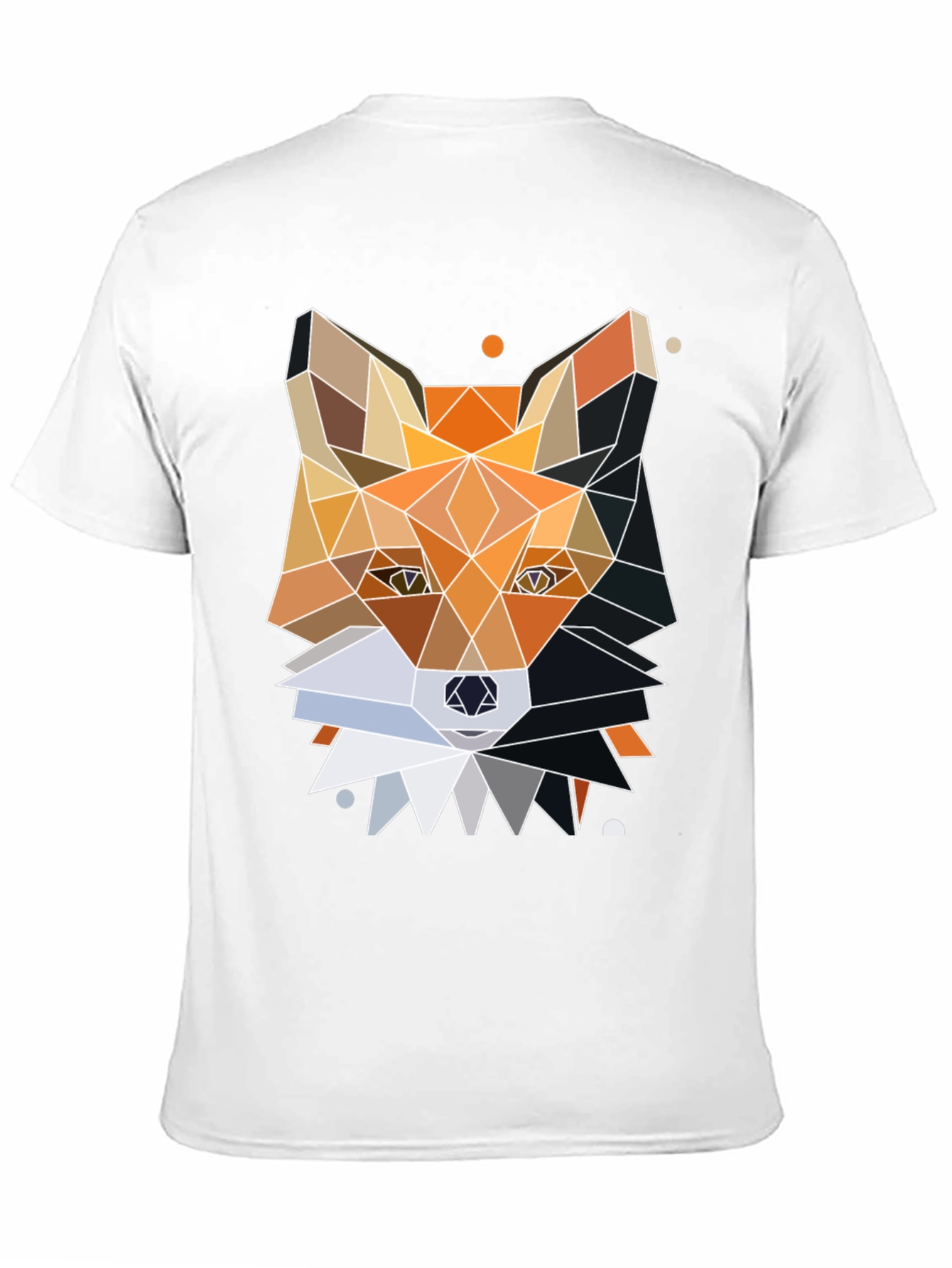 Geometric Fox Graphic Tee - Unique Polygonal Design