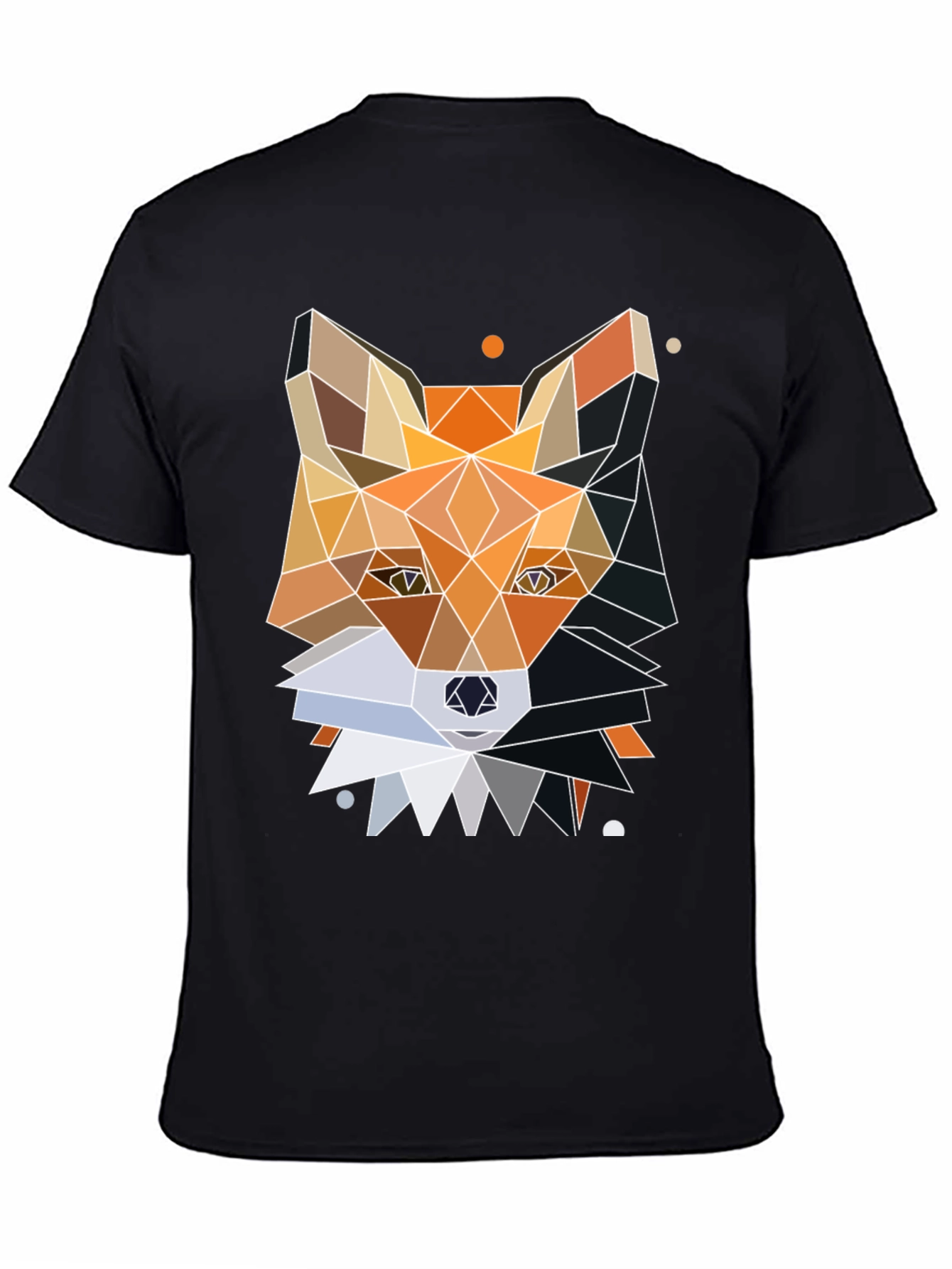 Geometric Fox Graphic Tee - Unique Polygonal Design