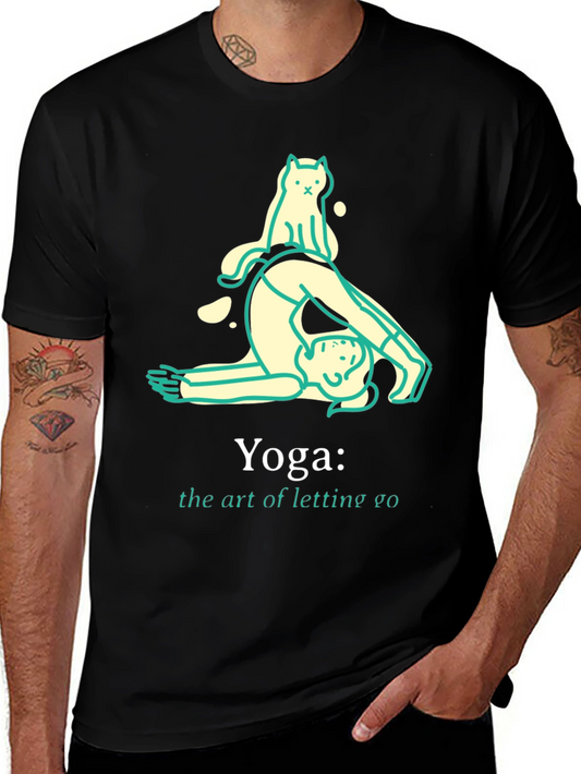 Yoga Cat T-Shirt - Art of Letting Go Graphic Tee