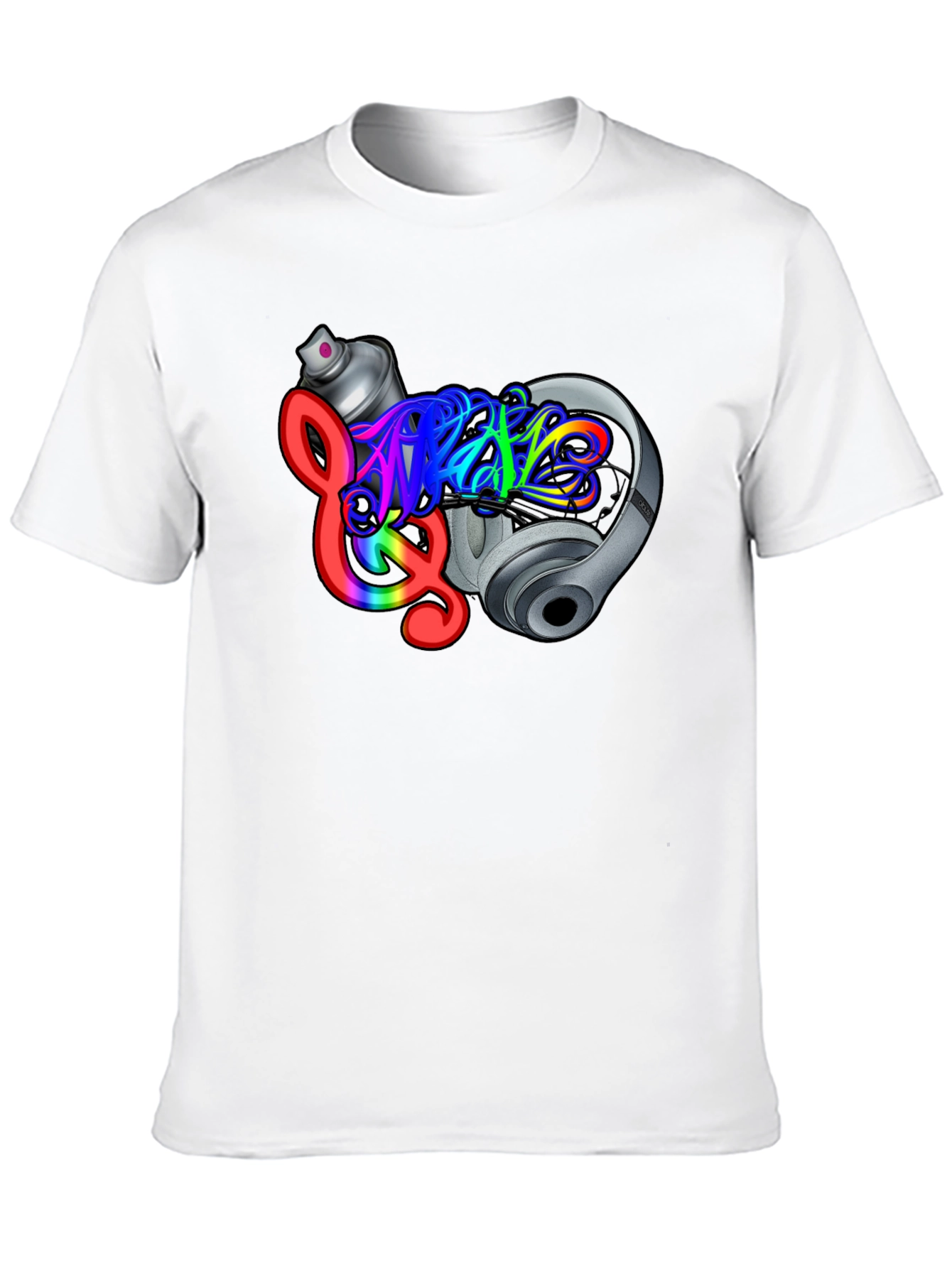 Music Graffiti Black T-Shirt