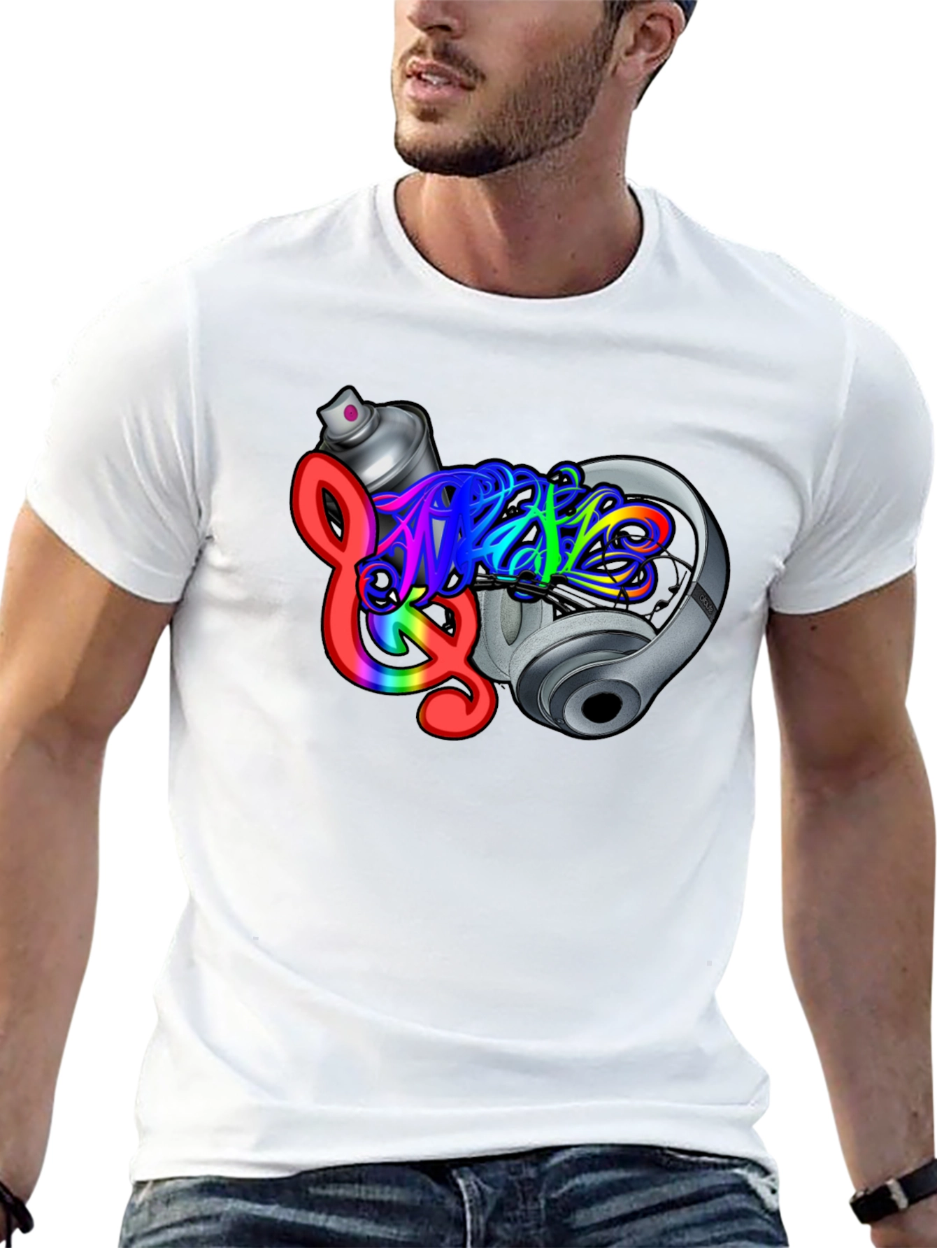 Music Graffiti Black T-Shirt