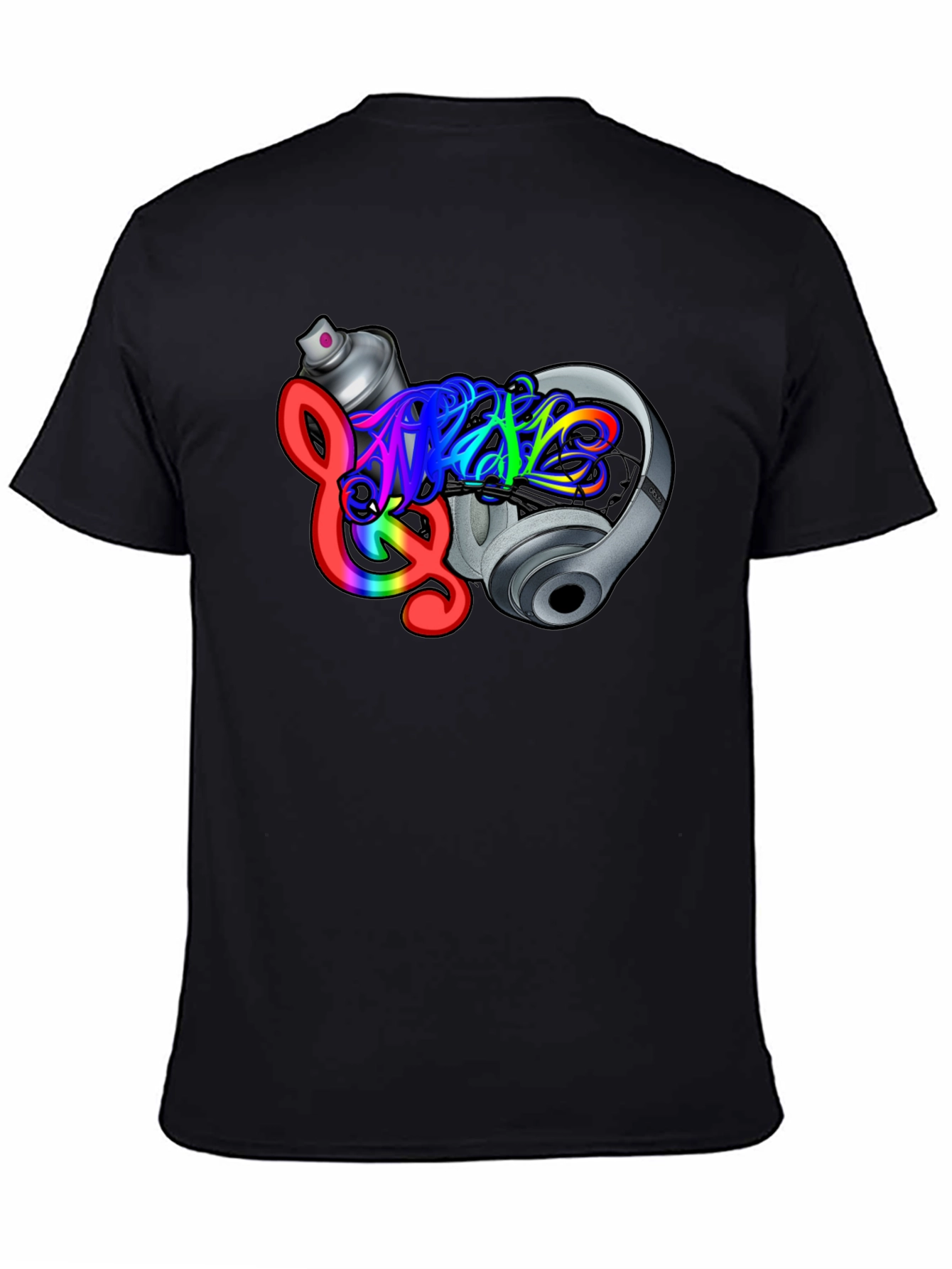 Music Graffiti Black T-Shirt