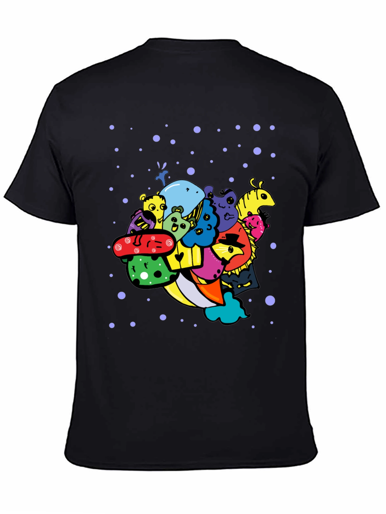 Funky Doodle Art Black T-Shirt
