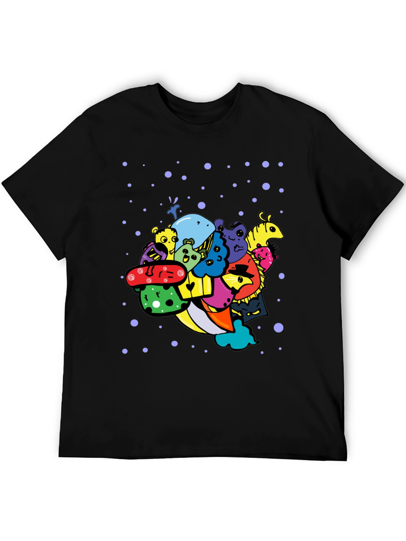 Funky Doodle Art Black T-Shirt