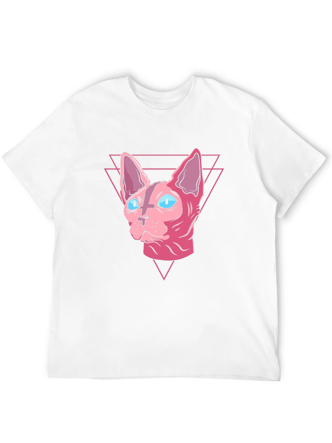 Sphynx Cat Graphic Tee - Black Cotton Shirt