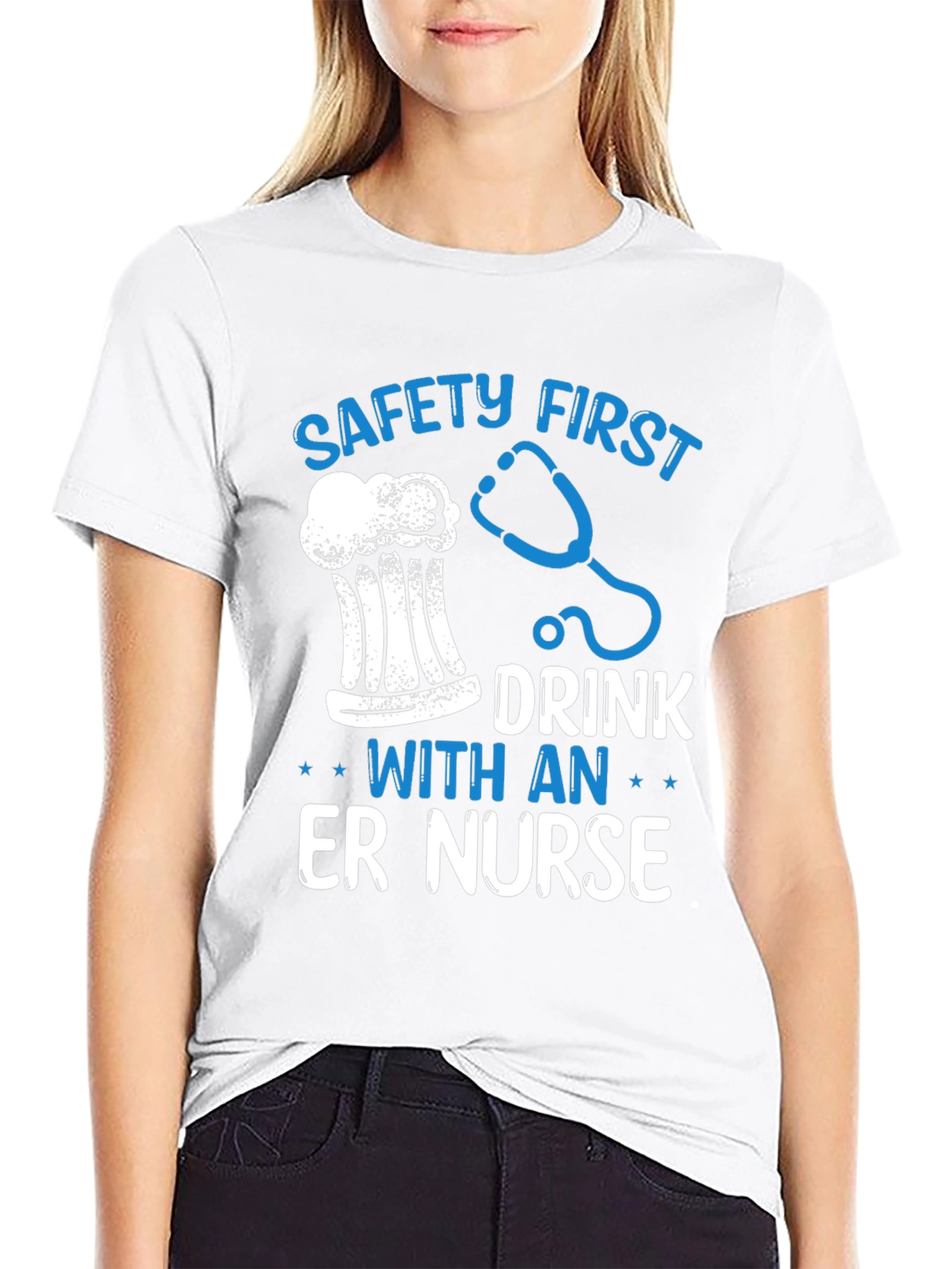Safety First ER Nurse Graphic Tee