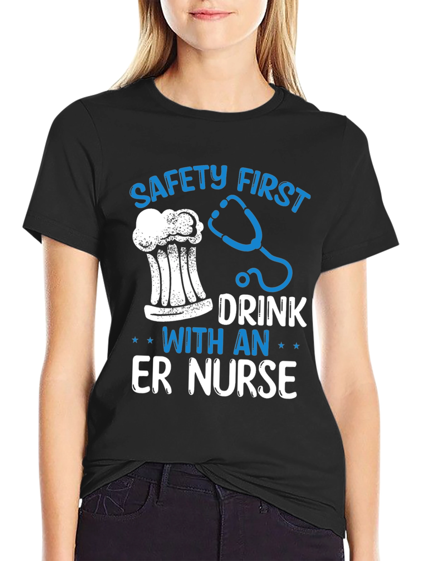 Safety First ER Nurse Graphic Tee