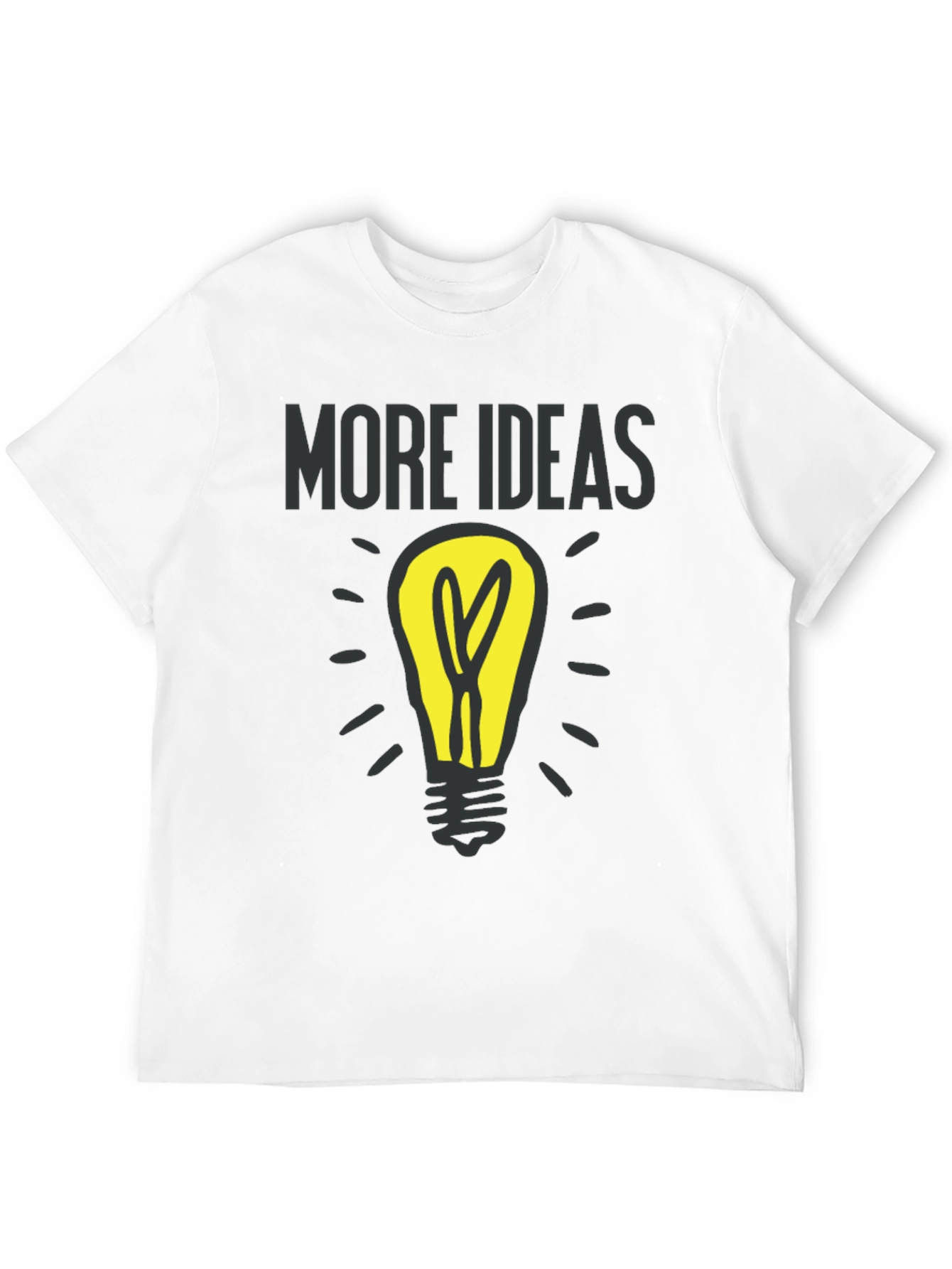 More Ideas Light Bulb Graphic T-Shirt