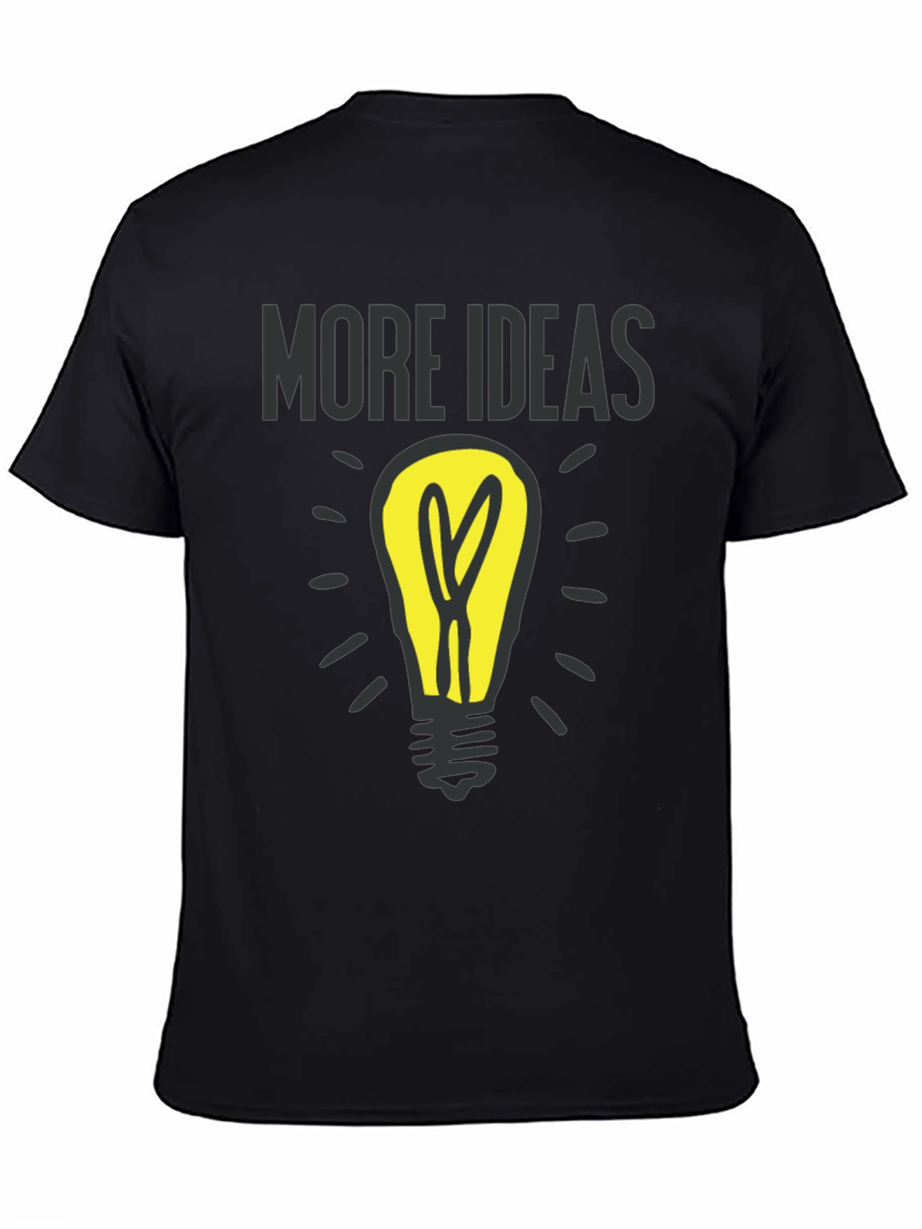 More Ideas Light Bulb Graphic T-Shirt