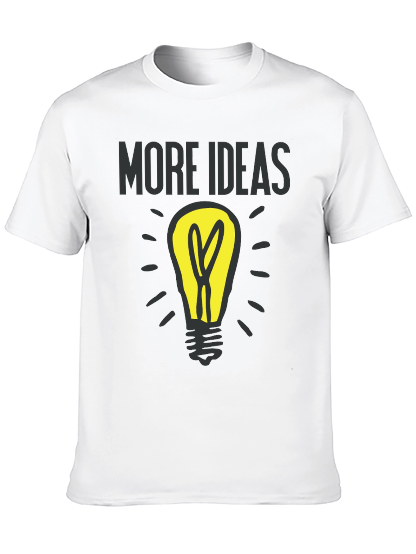 More Ideas Light Bulb Graphic T-Shirt