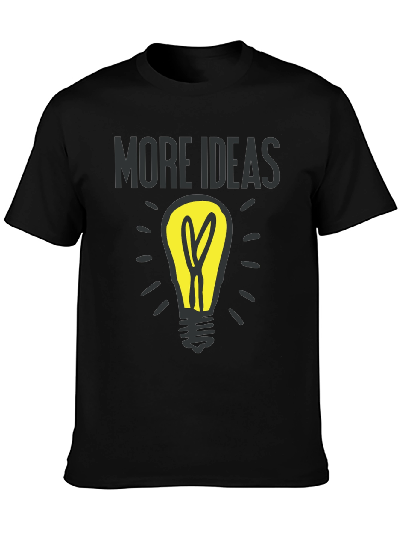More Ideas Light Bulb Graphic T-Shirt