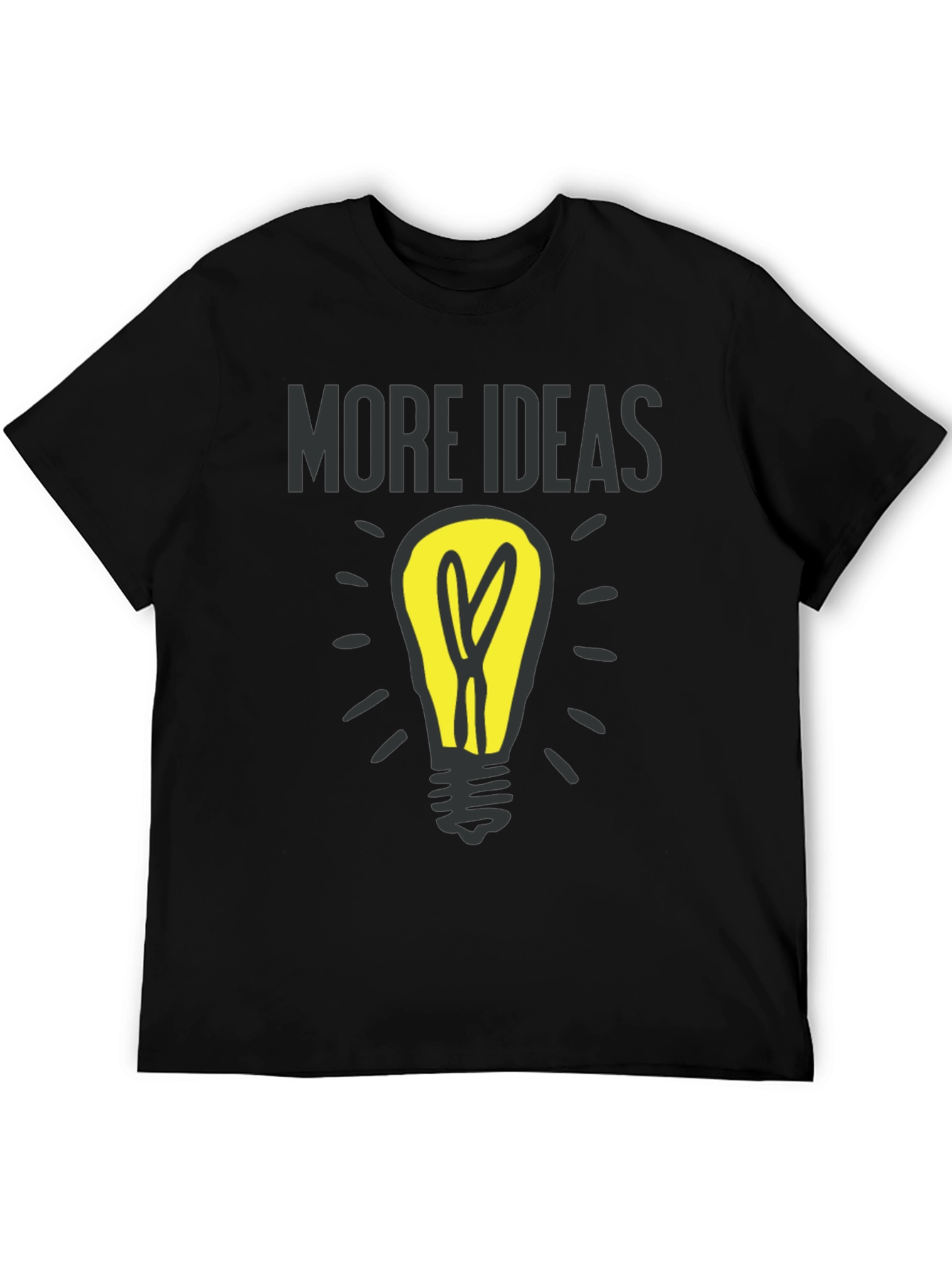 More Ideas Light Bulb Graphic T-Shirt
