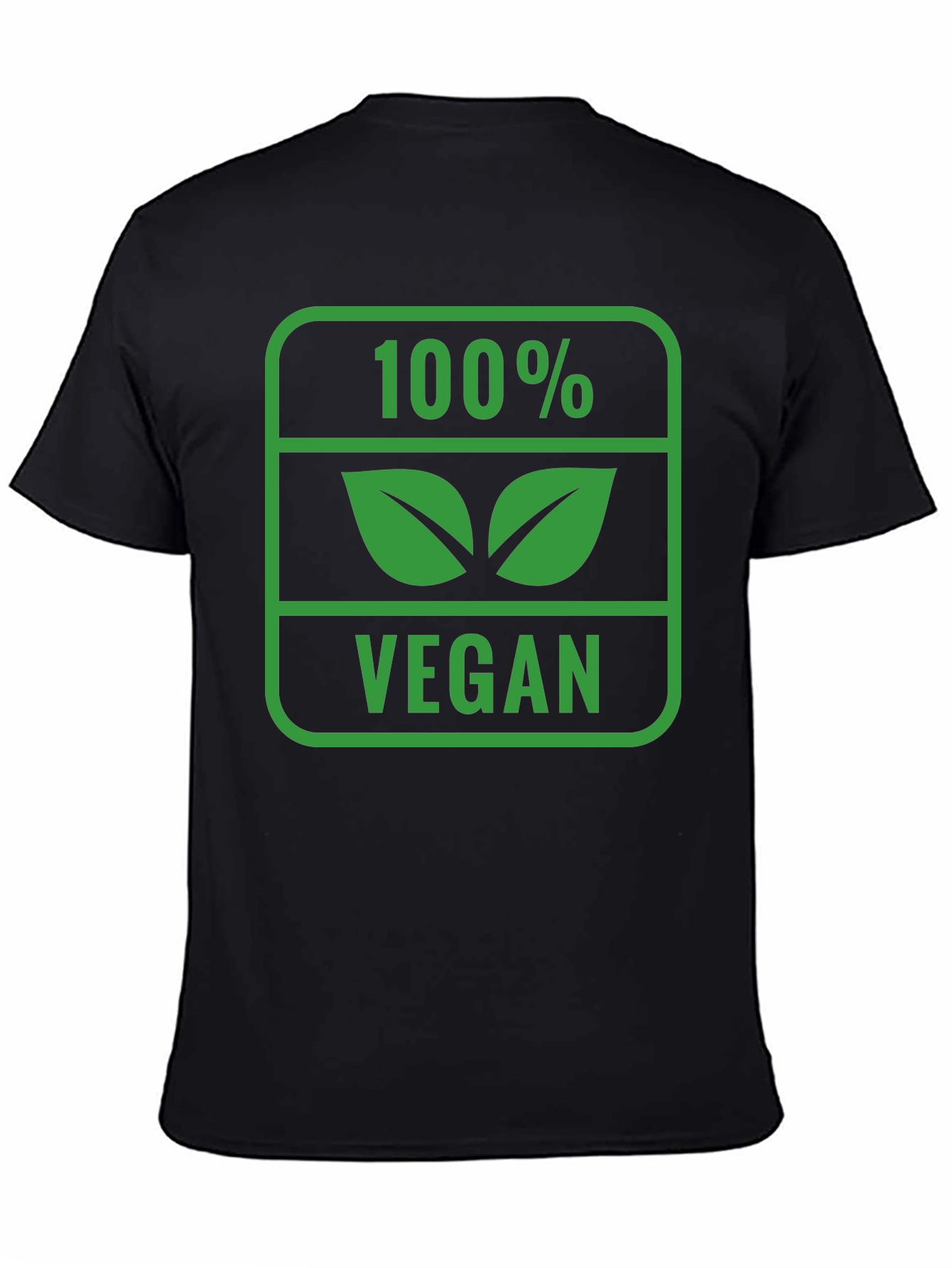 100% Vegan Graphic Tee - Black