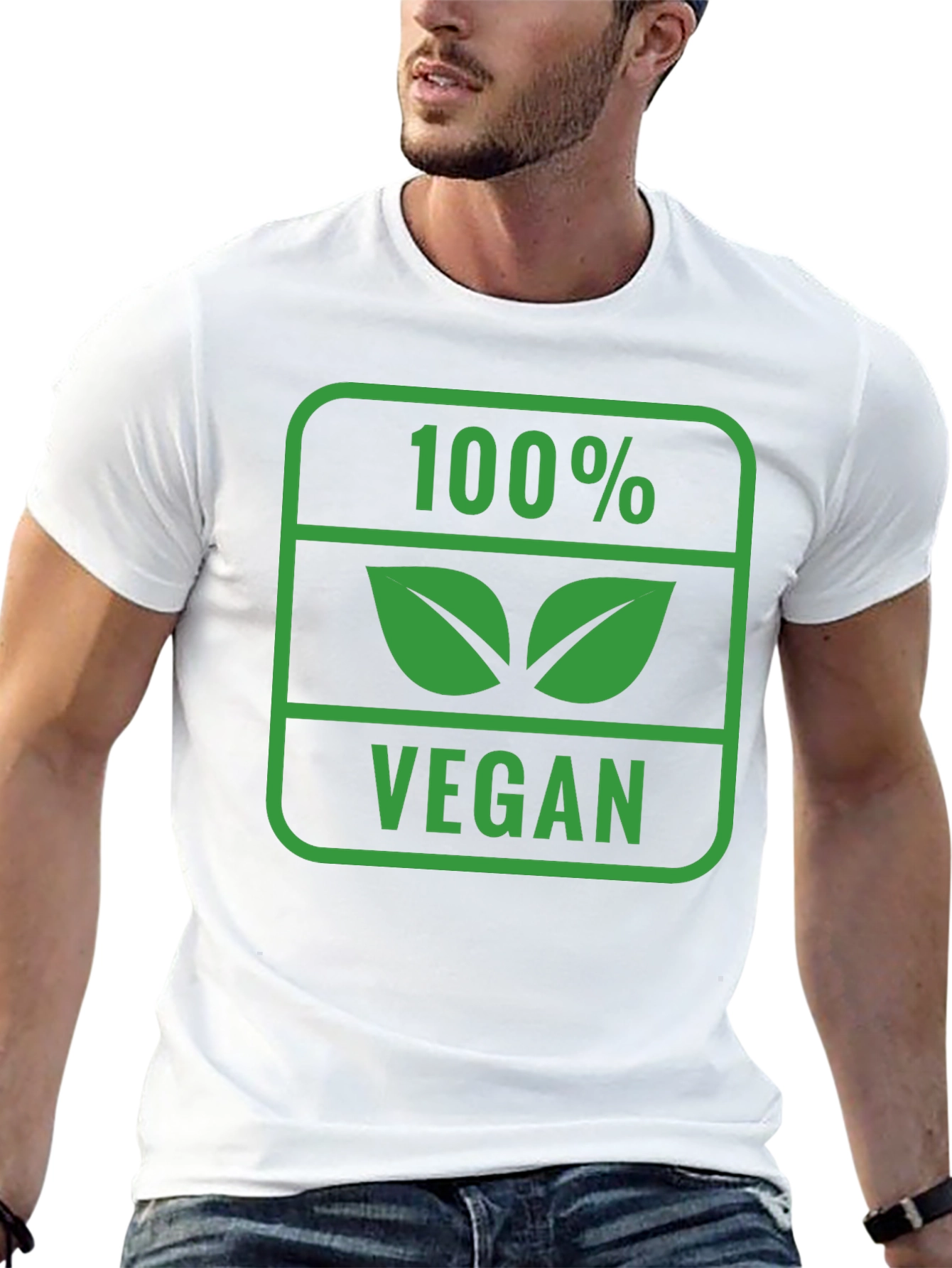 100% Vegan Graphic Tee - Black