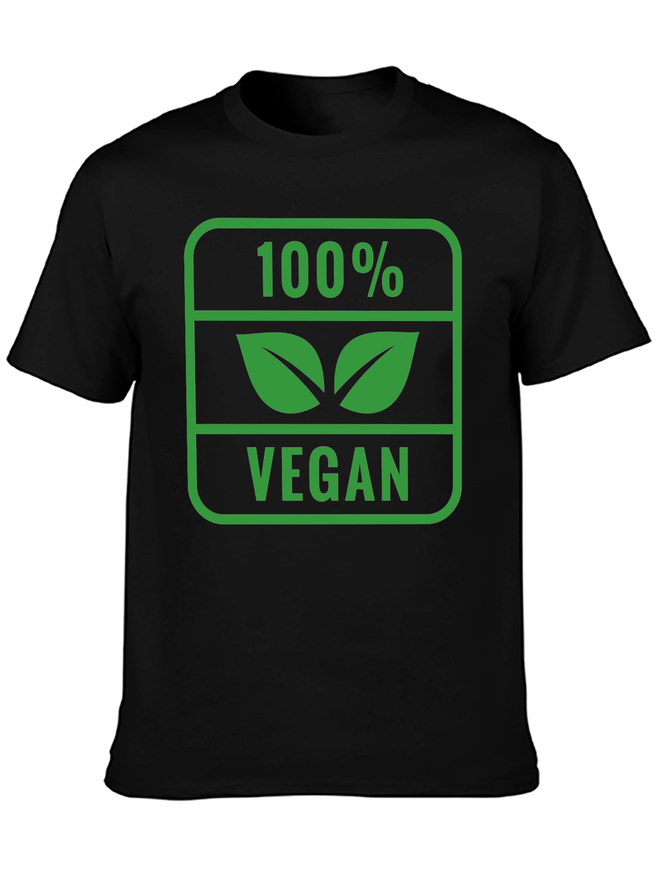 100% Vegan Graphic Tee - Black