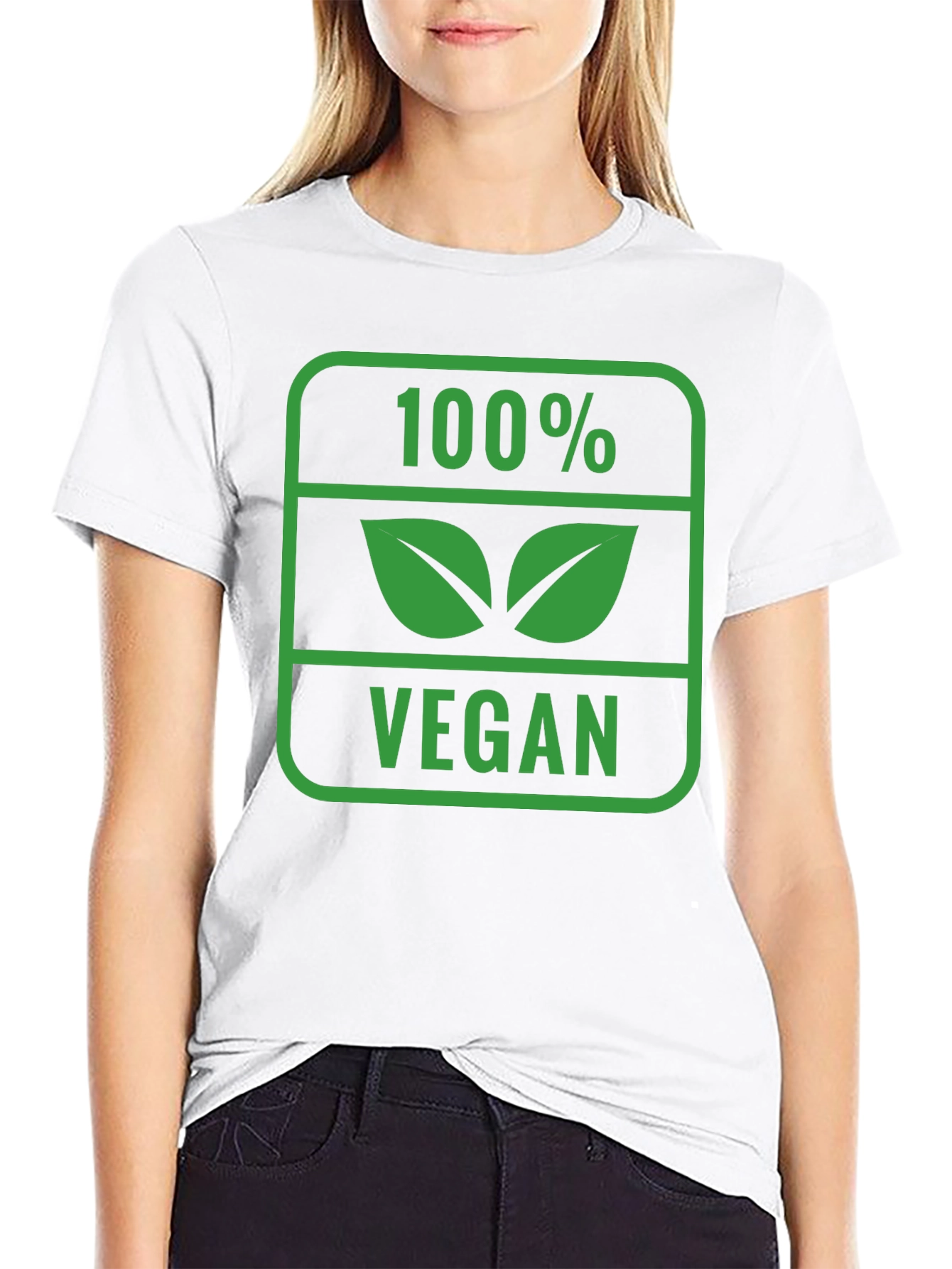 100% Vegan Graphic Tee - Black