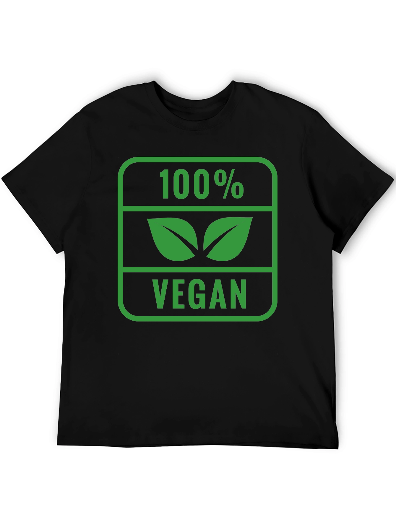 100% Vegan Graphic Tee - Black