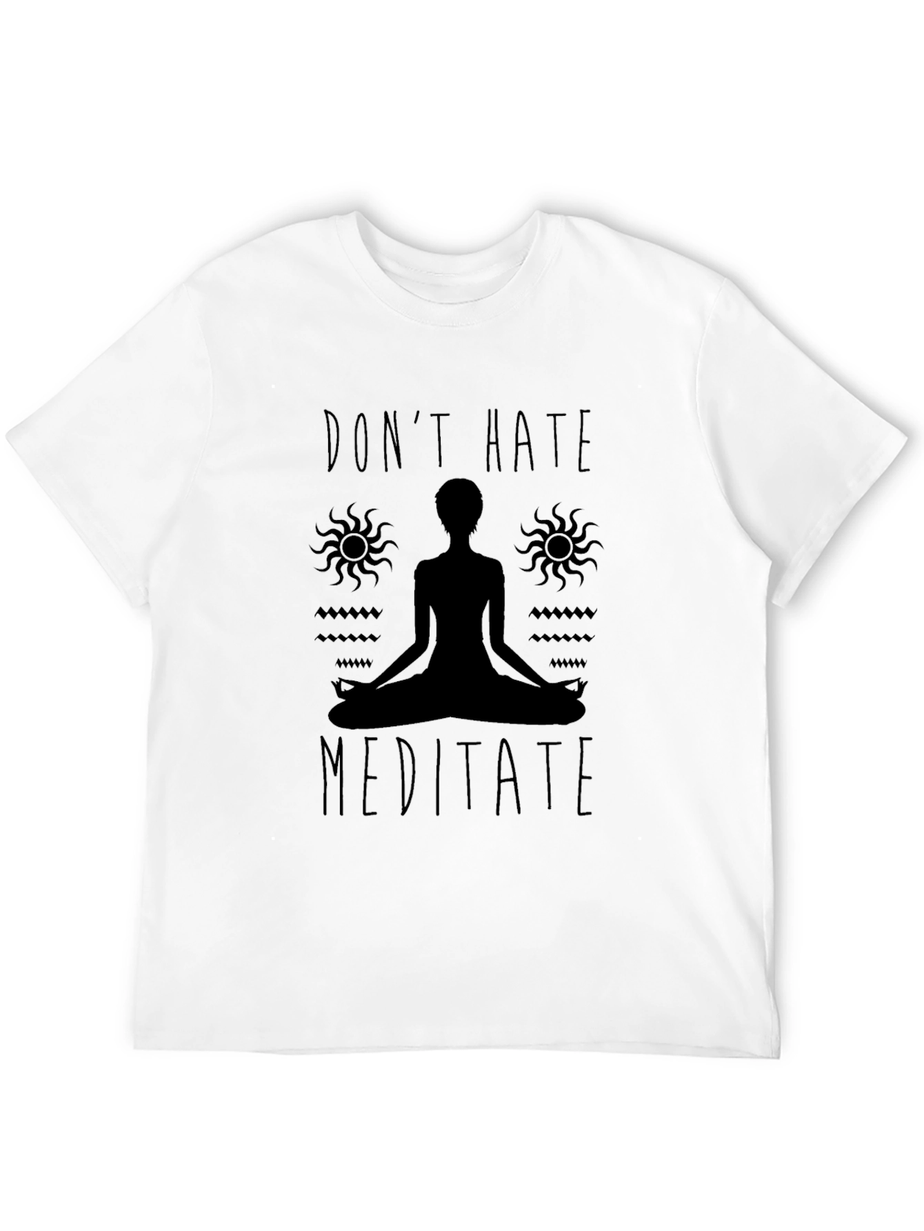 Dont Hate Meditate Black Graphic Tee