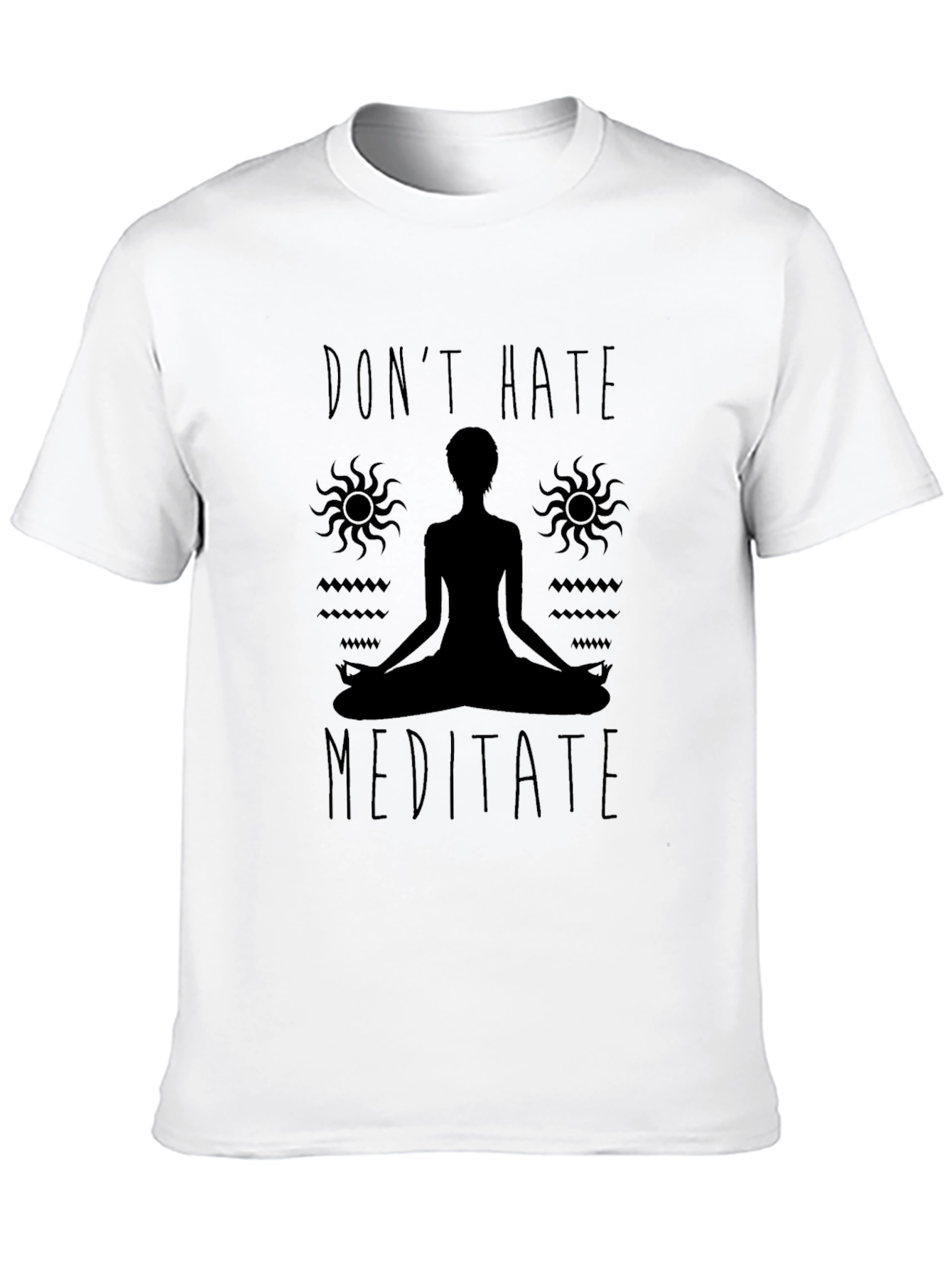 Dont Hate Meditate Black Graphic Tee