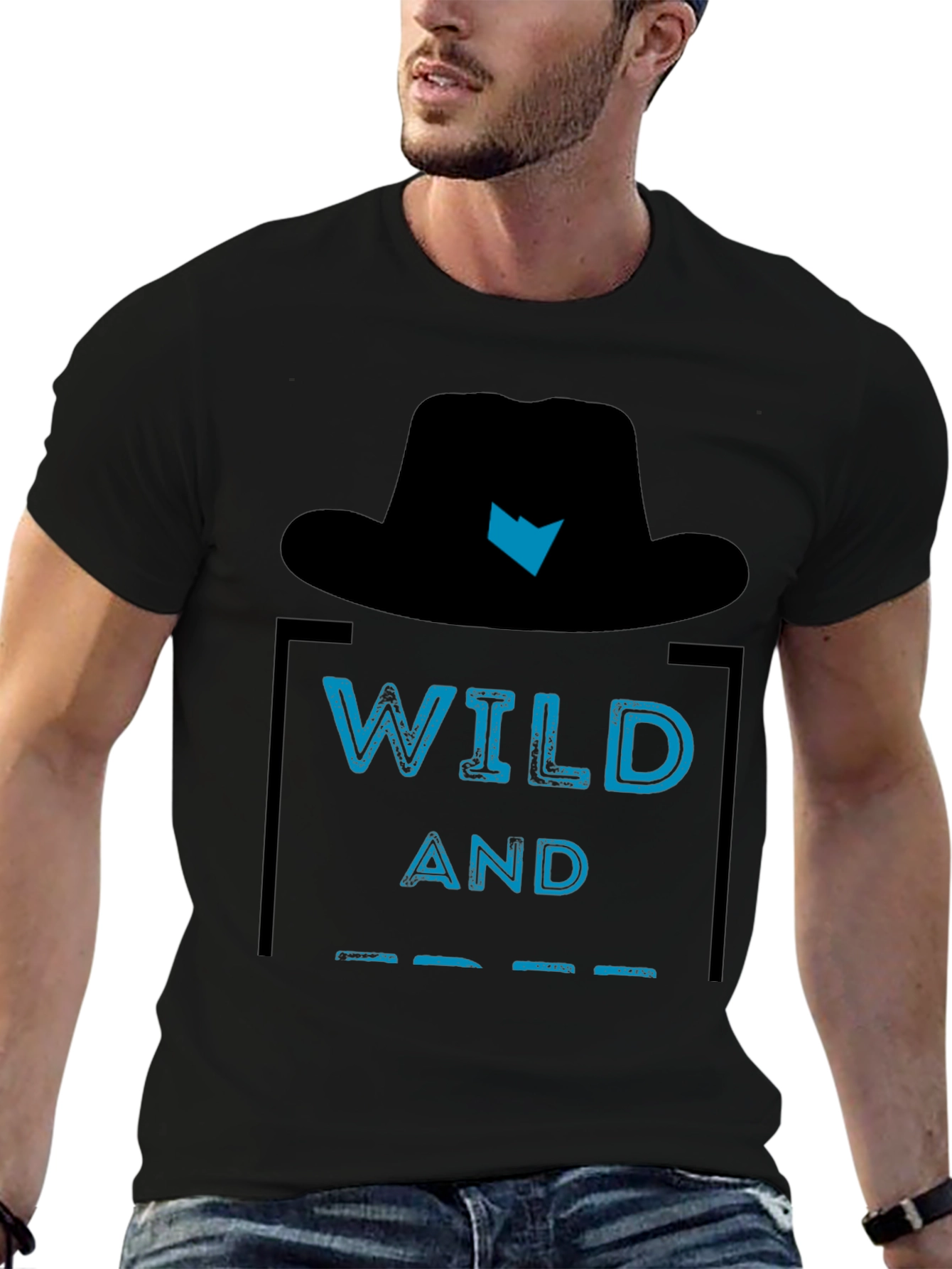 Wild and Free Graphic Tee - Mens Black T-Shirt