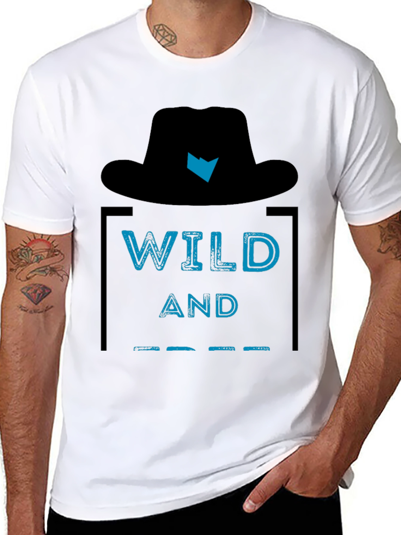 Wild and Free Graphic Tee - Mens Black T-Shirt