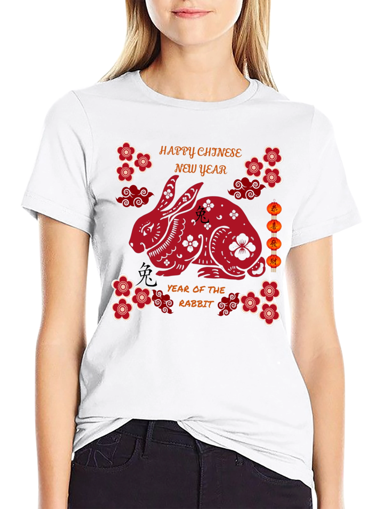 Chinese New Year Rabbit Graphic T-Shirt